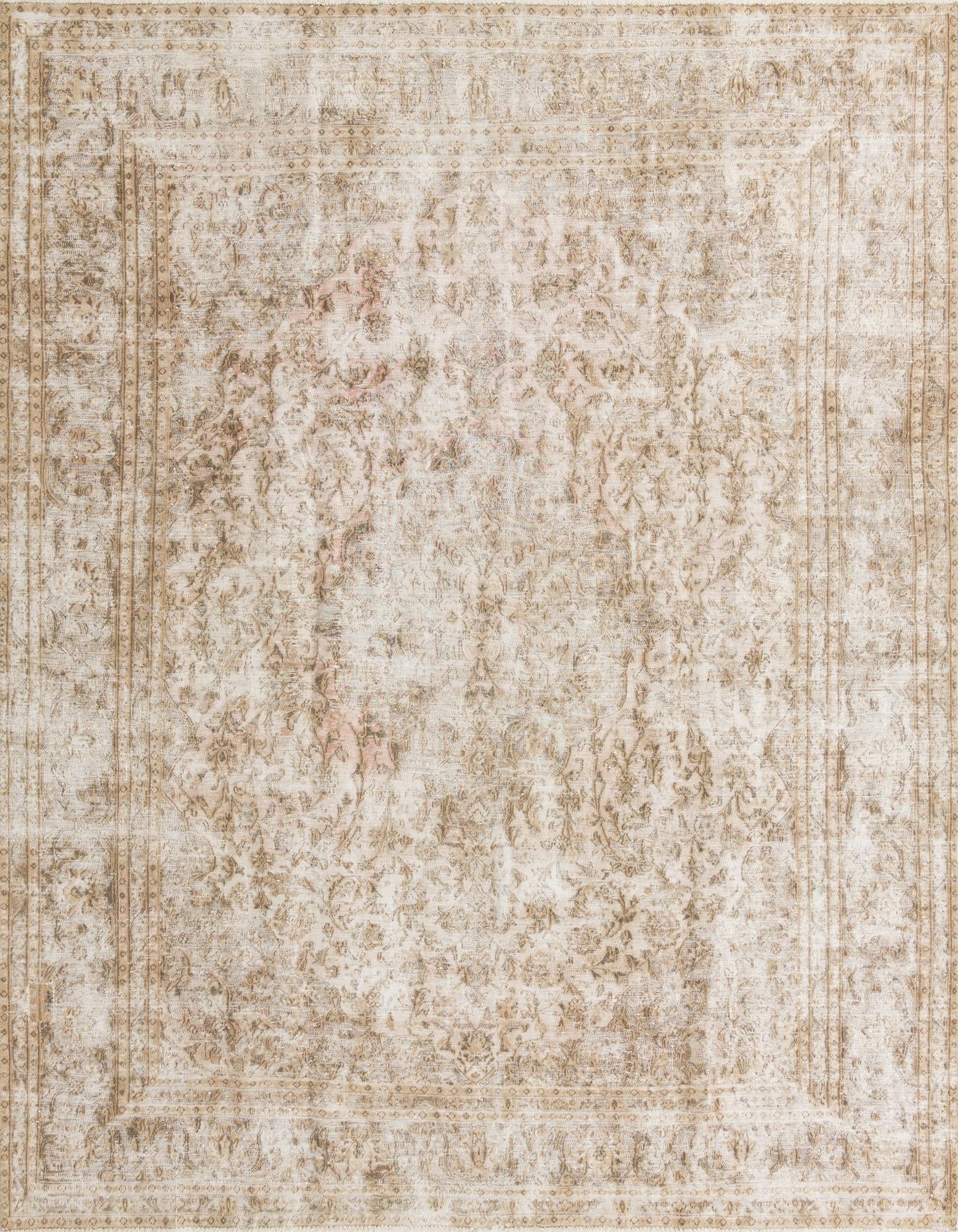  9' 4 x 12' 3  Hand Knotted Ultra Vintage Persian Wool Rug