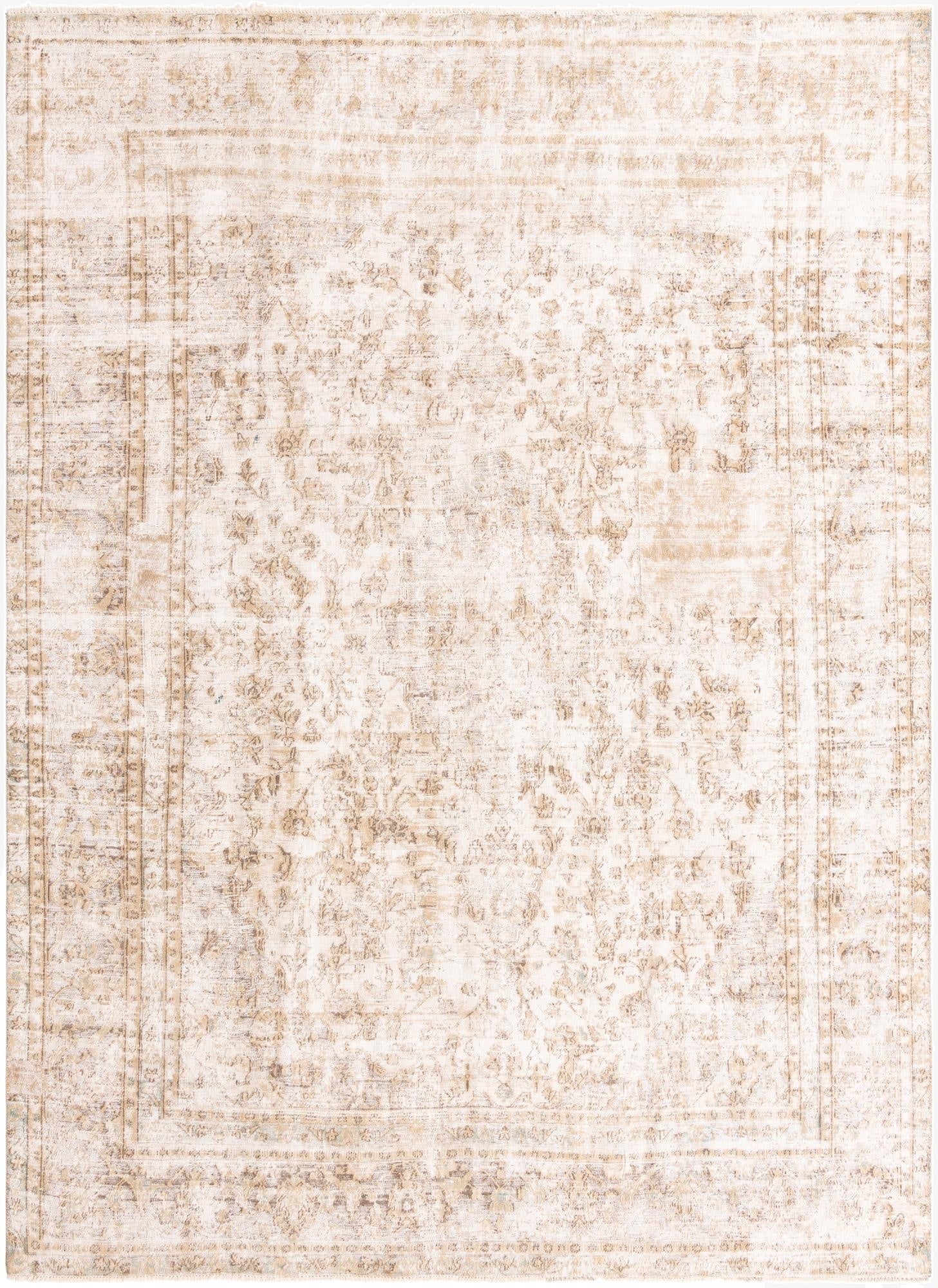  9' 1 x 12' 8  Hand Knotted Ultra Vintage Persian Wool Rug