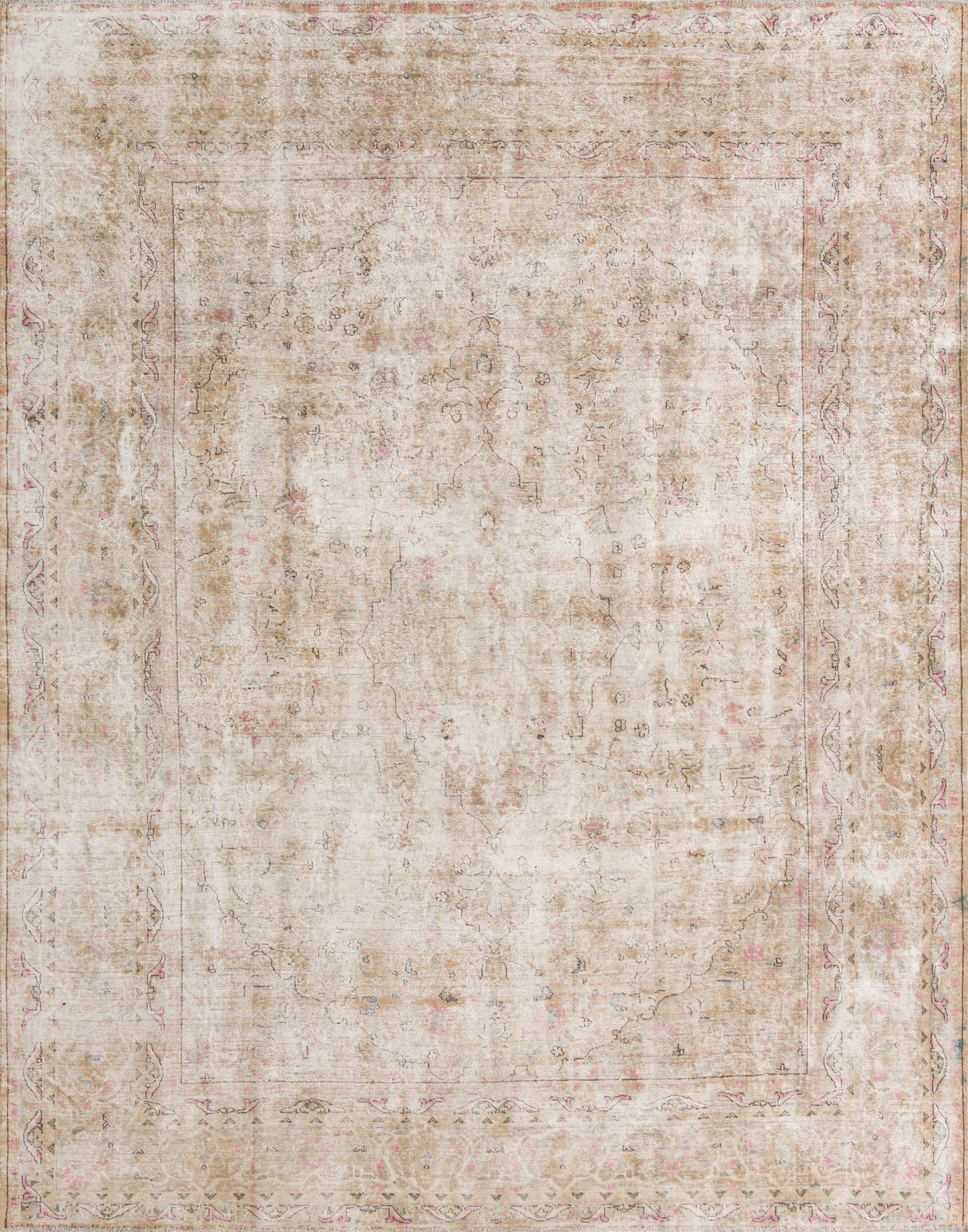  9' 8 x 12' 3  Hand Knotted Ultra Vintage Persian Wool Rug