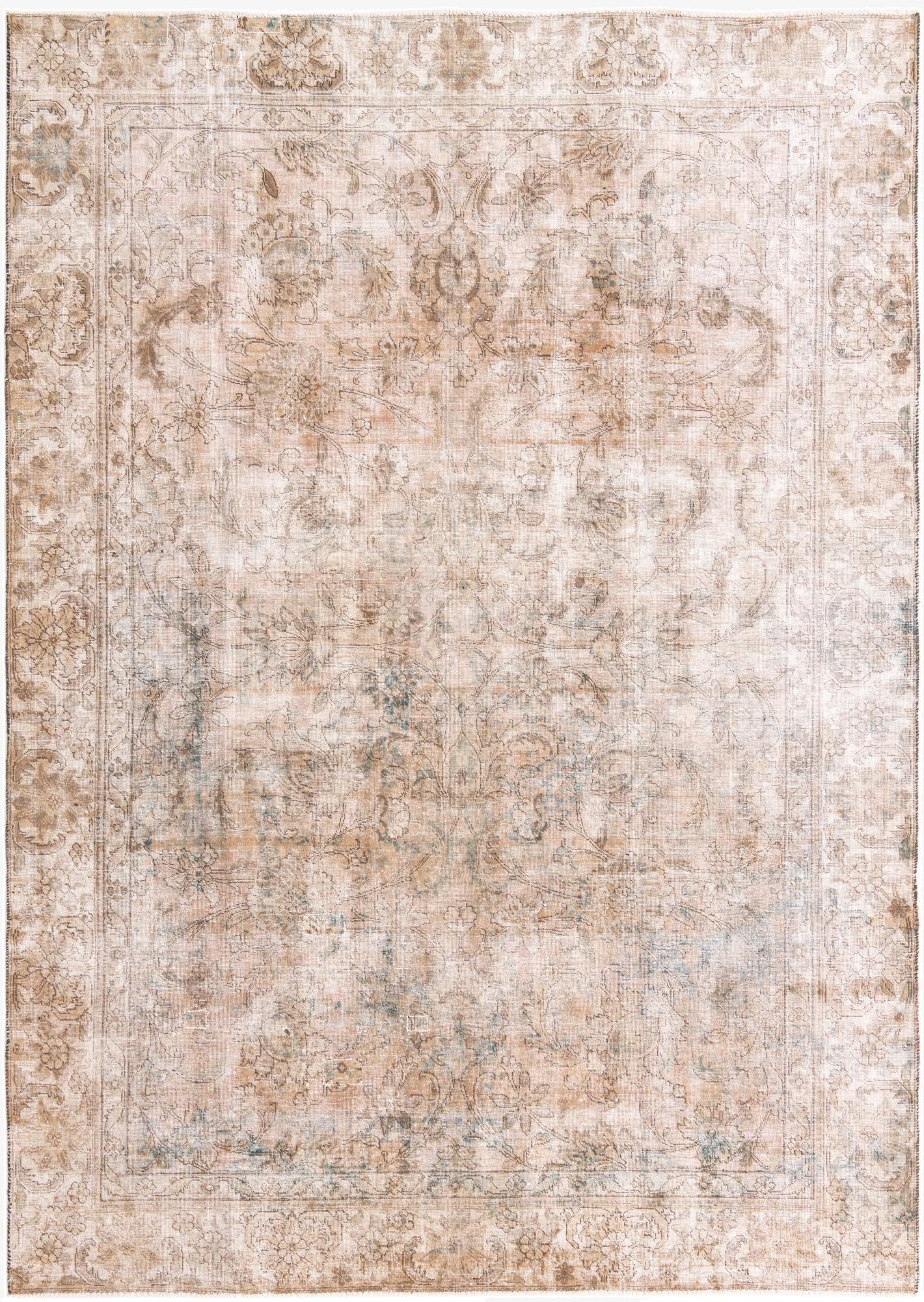  8' 2 x 11'  Hand Knotted Ultra Vintage Persian Wool Rug