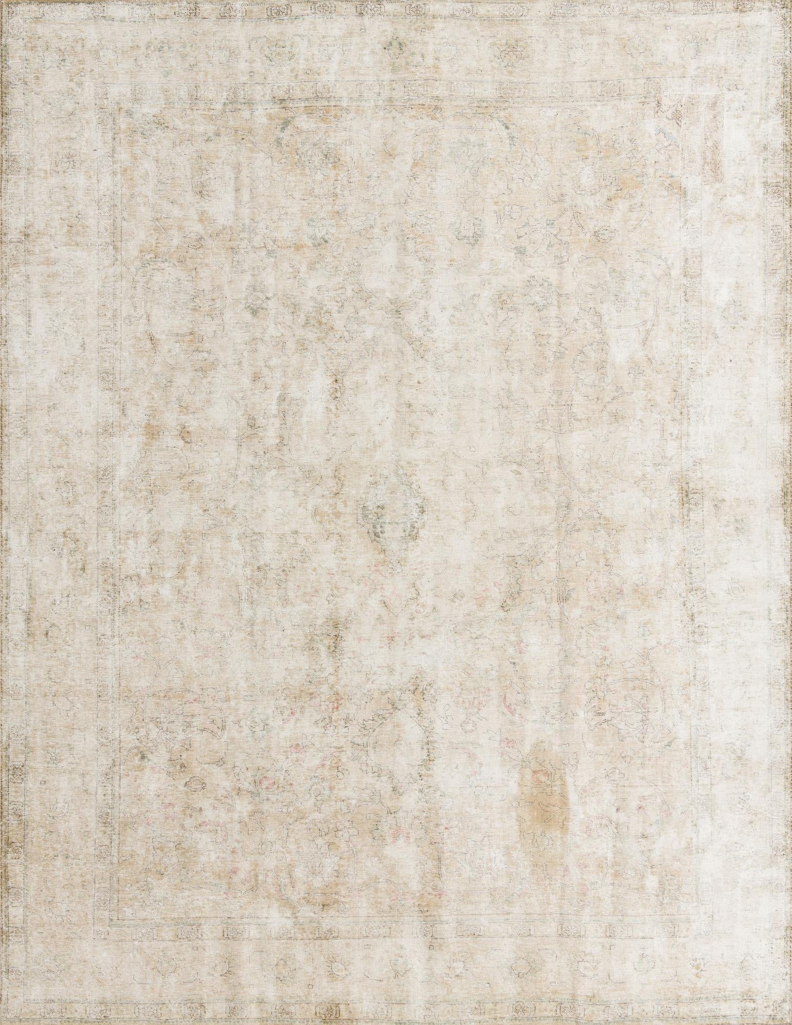  9' 6 x 12' 7  Hand Knotted Ultra Vintage Persian Wool Rug