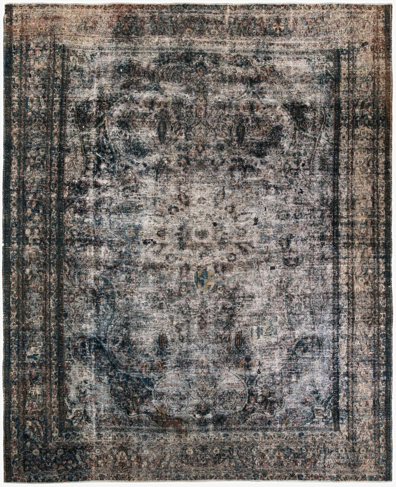  11' x 13' 10  Hand Knotted Ultra Vintage Persian Wool Rug