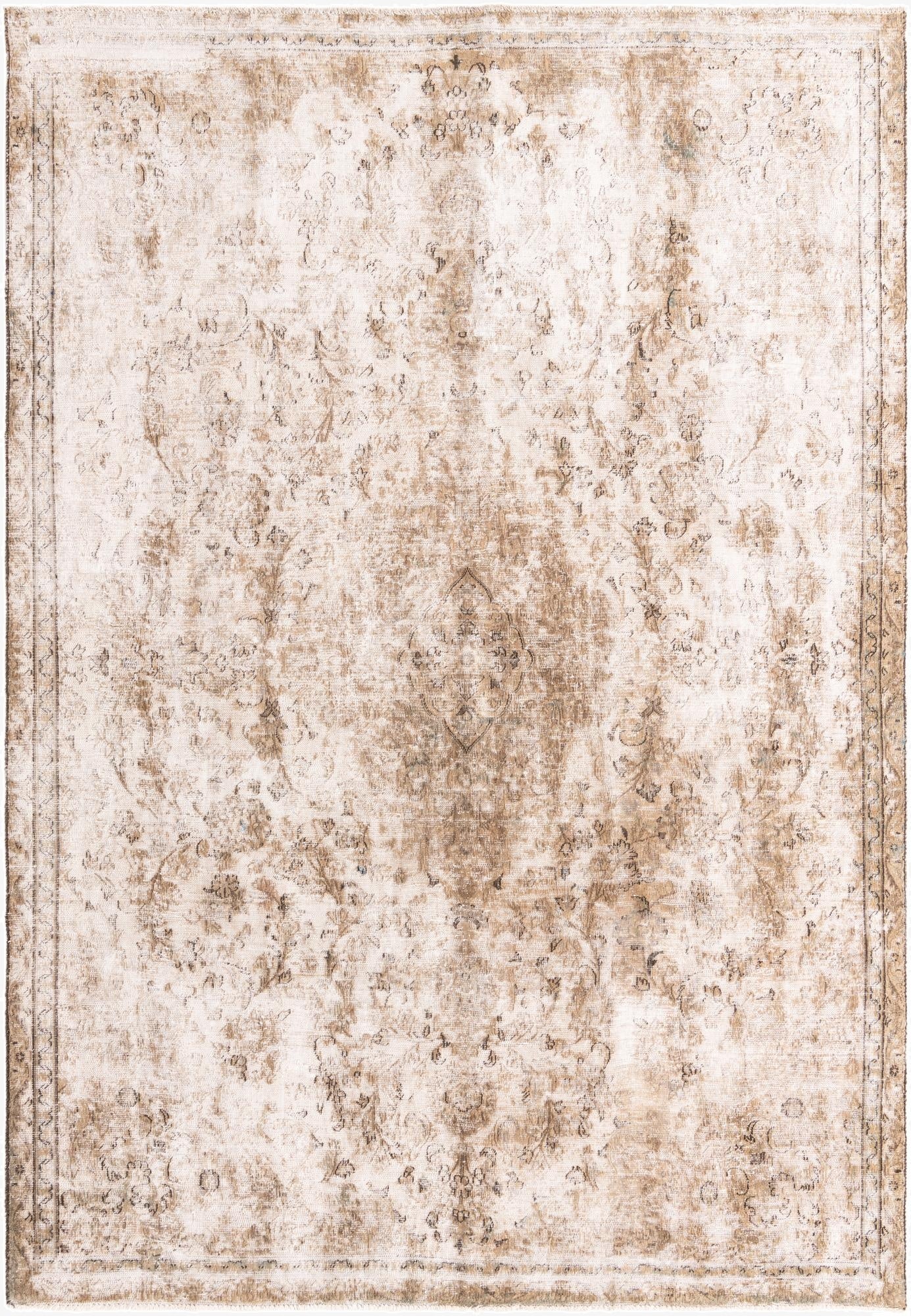  7' 1 x 10' 4  Hand Knotted Ultra Vintage Persian Wool Rug