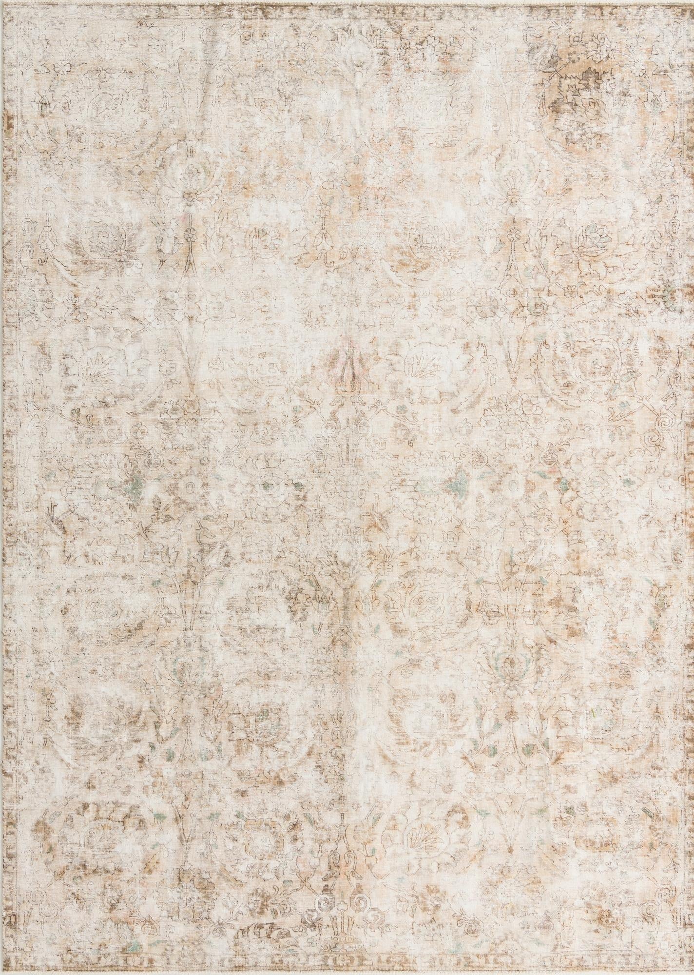  7' 7 x 10' 8  Hand Knotted Ultra Vintage Persian Wool Rug