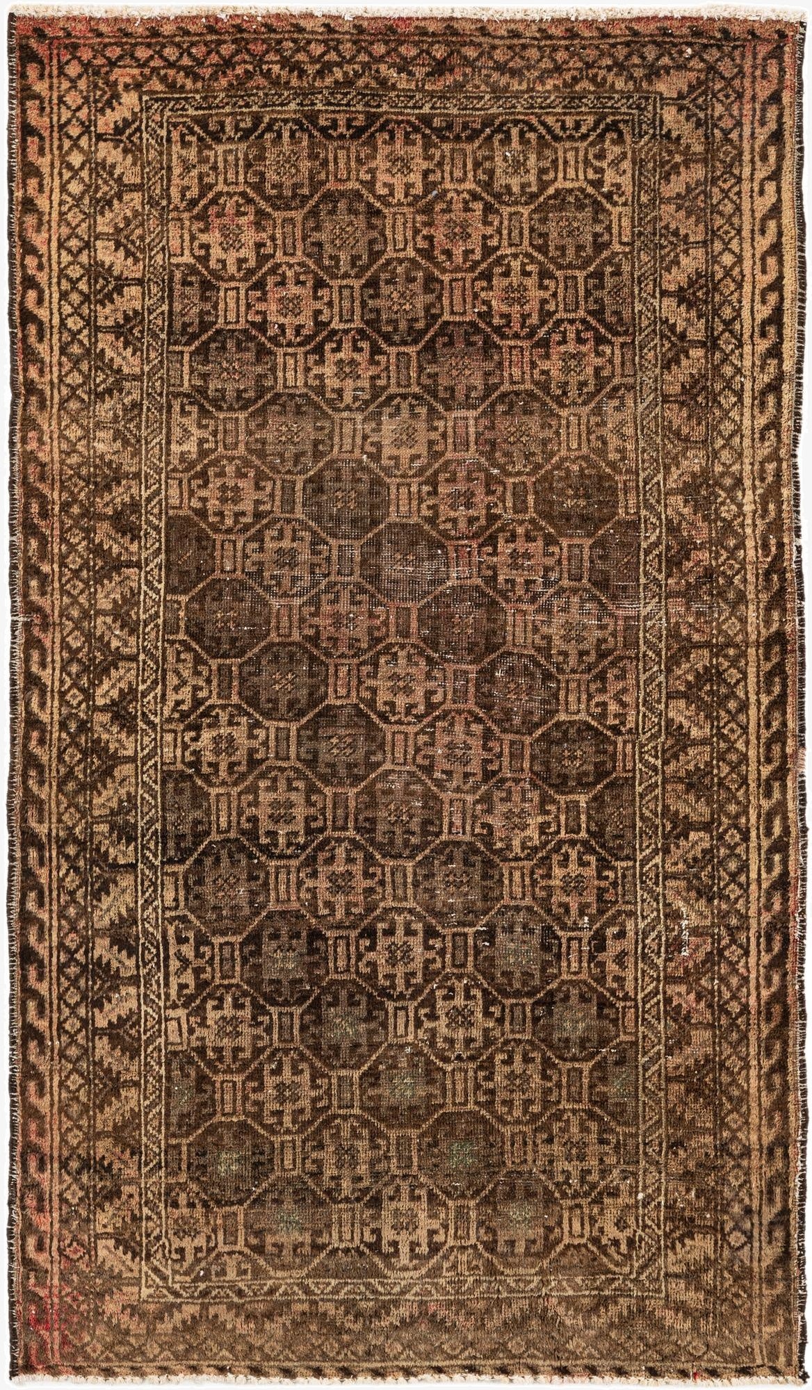  2' 9 x 4' 9  Hand Knotted Ultra Vintage Persian Wool Rug