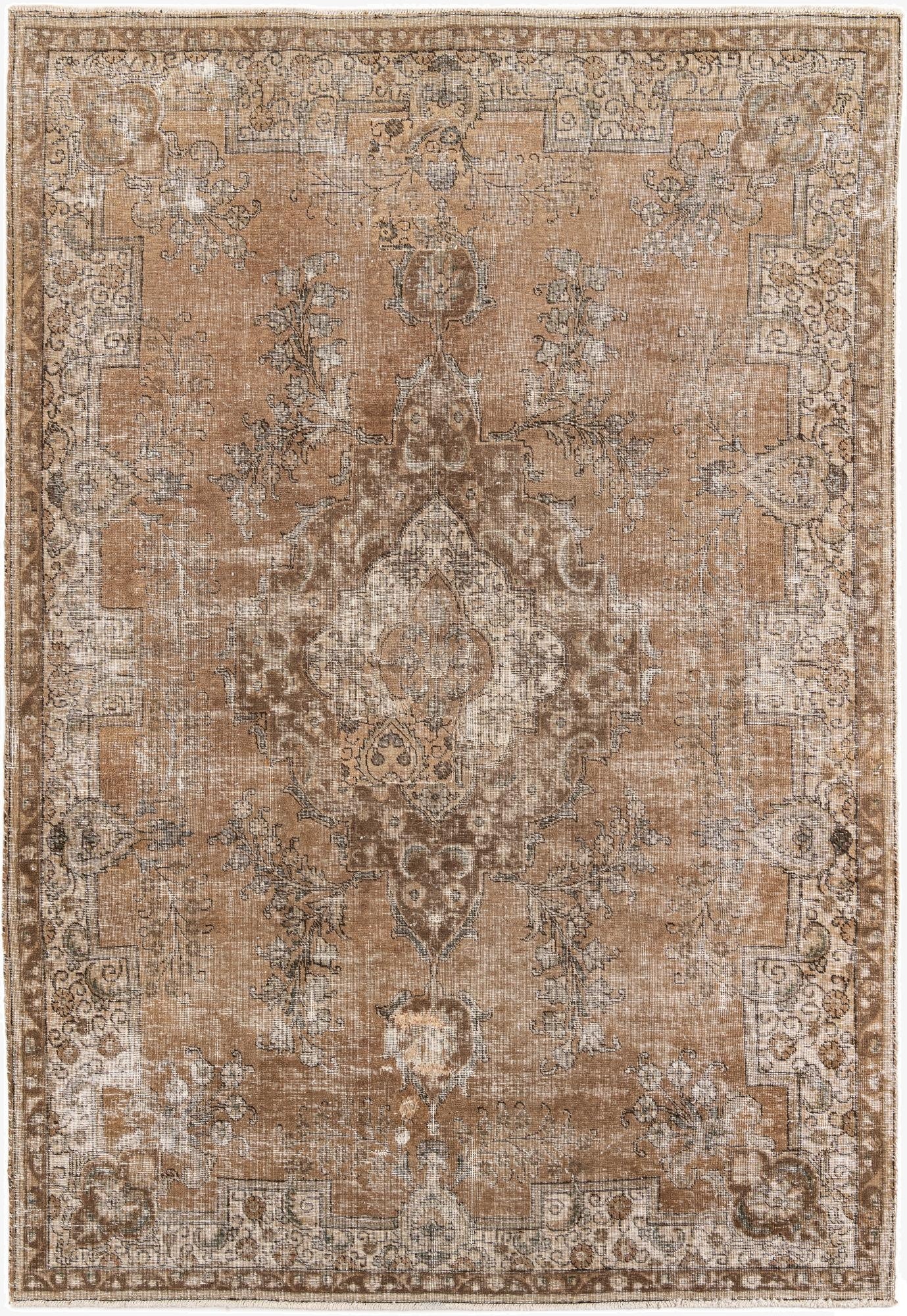  7' 9 x 11' 3  Hand Knotted Ultra Vintage Persian Wool Rug