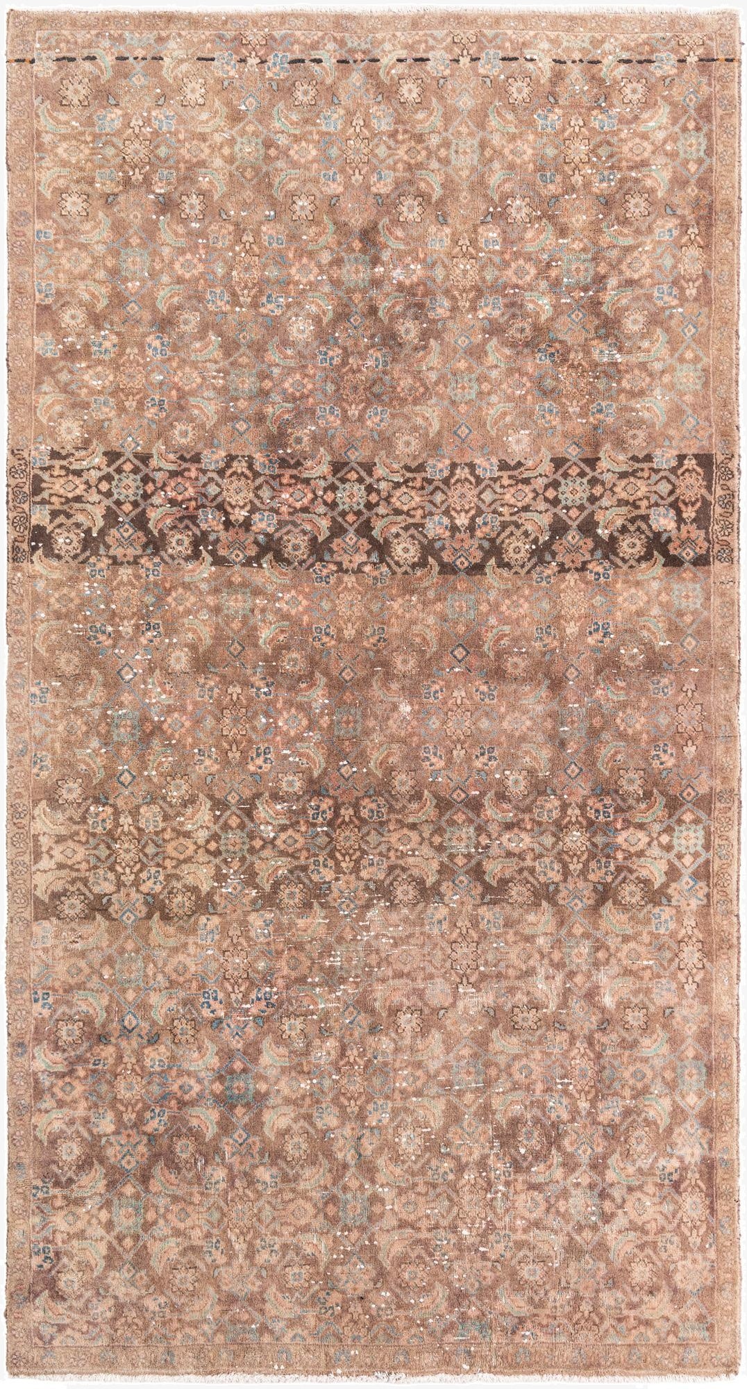  4' 6 x 8' 6  Hand Knotted Ultra Vintage Persian Wool Rug