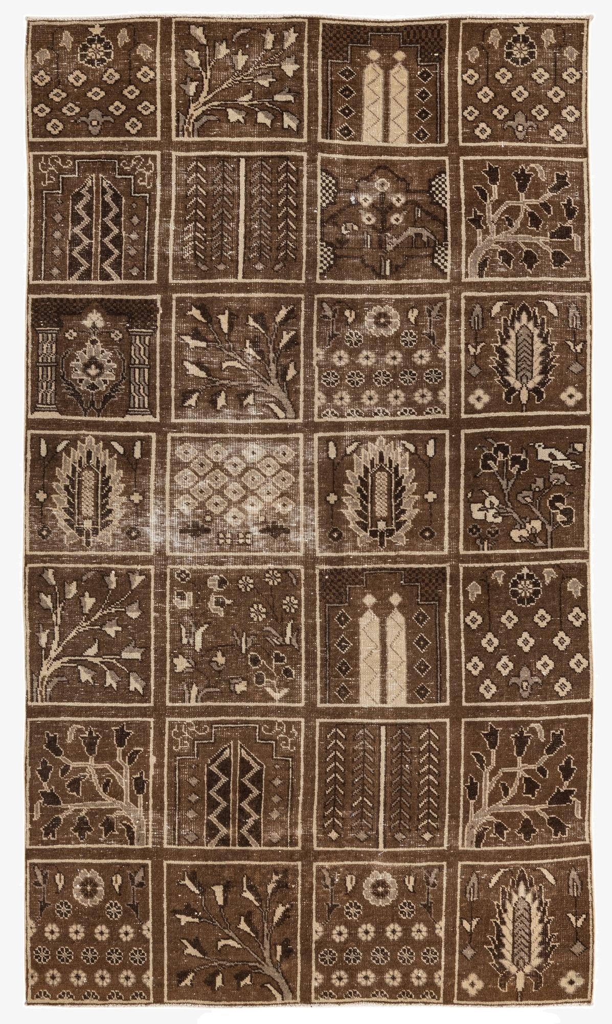  4' x 6' 10  Hand Knotted Ultra Vintage Persian Wool Rug