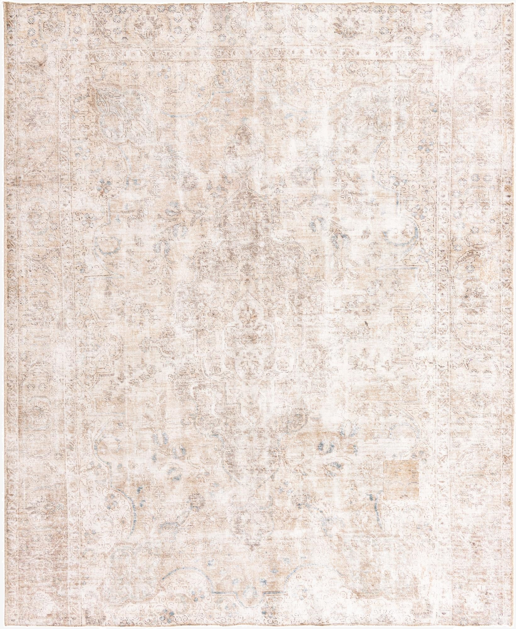  7' 1 x 8' 9  Hand Knotted Ultra Vintage Persian Wool Rug