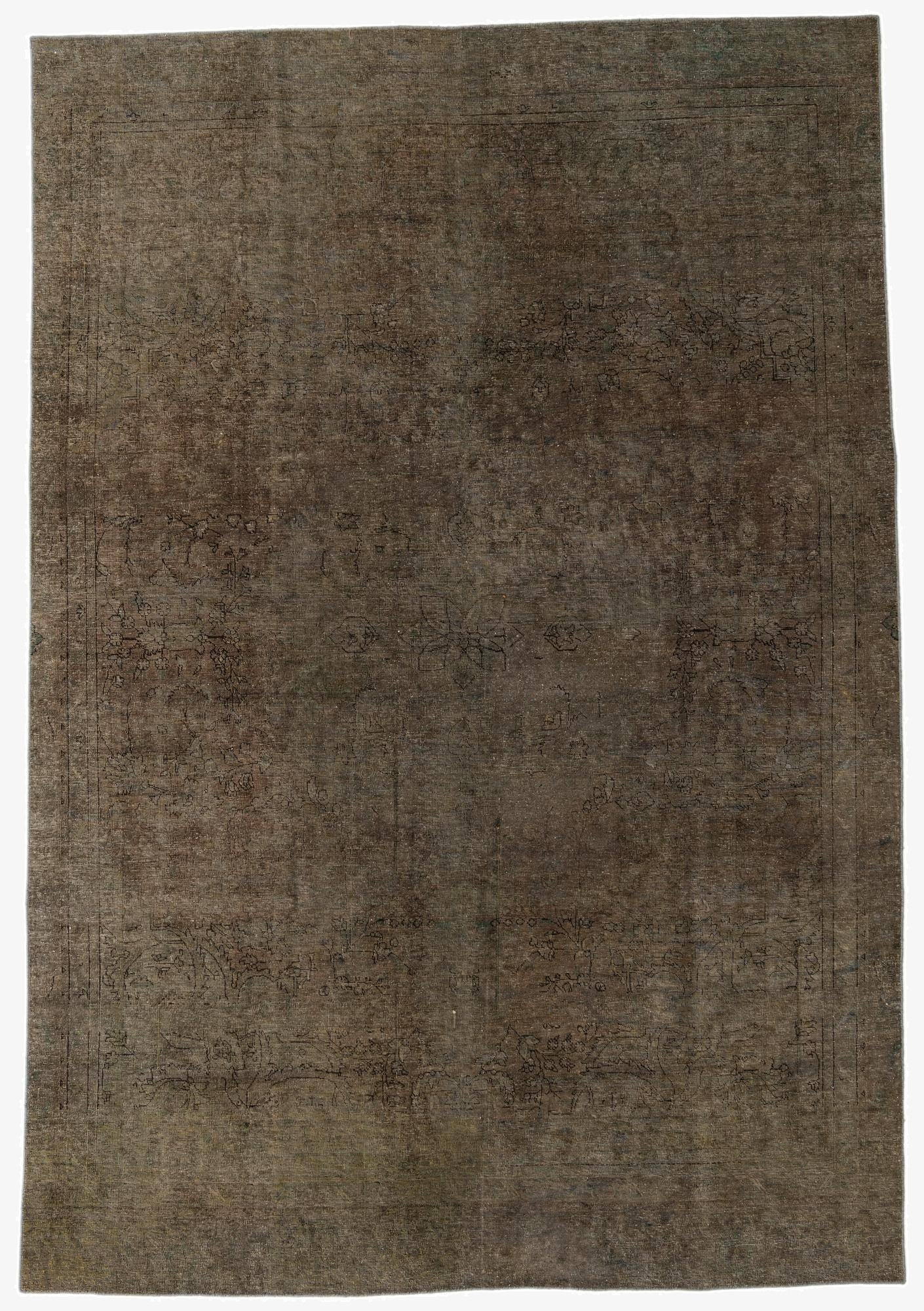  8' 1 x 11' 9  Hand Knotted Ultra Vintage Persian Wool Rug