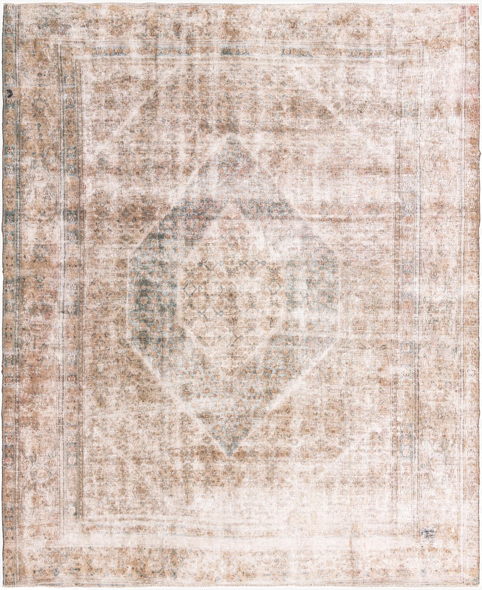  9' 2 x 11' 5  Hand Knotted Ultra Vintage Persian Wool Rug