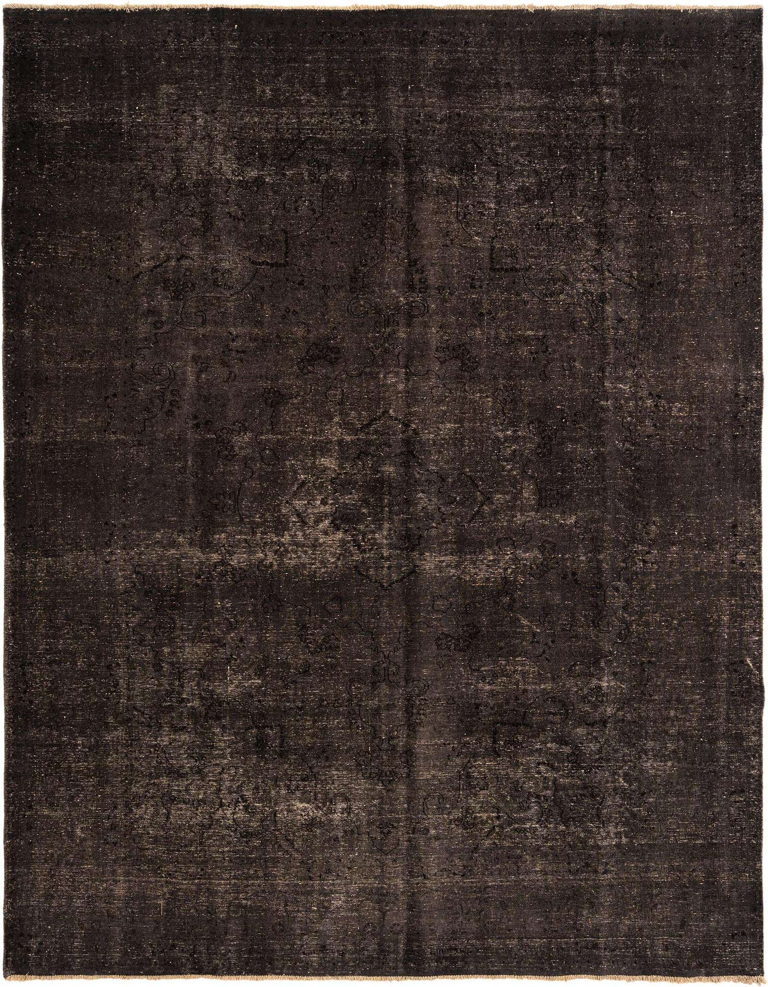 A large 10x13 rectangular brown Persian area rug with a distressed, faded pattern, suitable for a living room.
