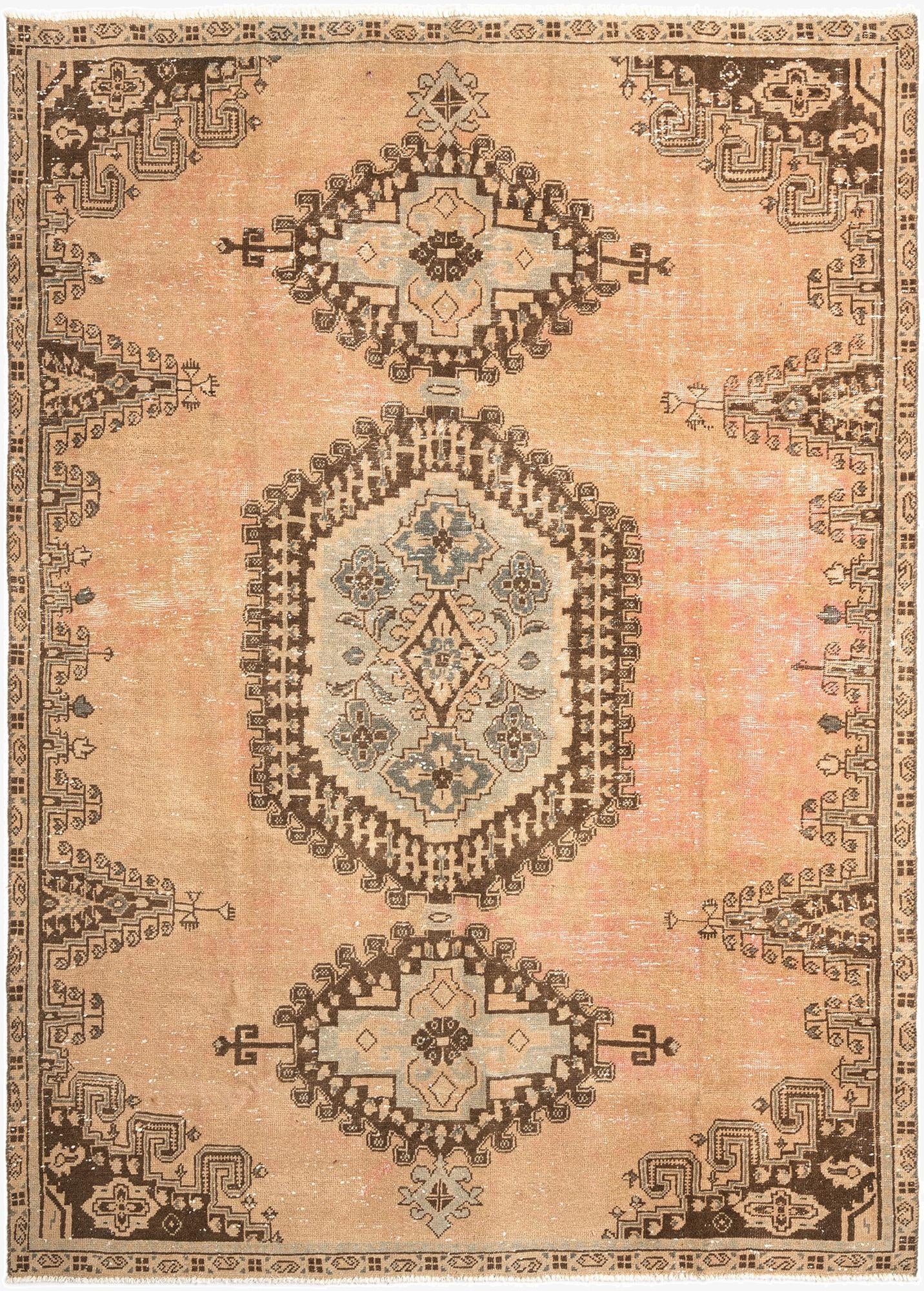  7' x 11' 3 Vintage Wool Rug