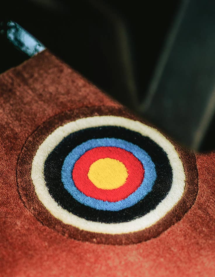 Detail image of 1' 4 x 2' Hand Knotted WM Brown Driver Rug