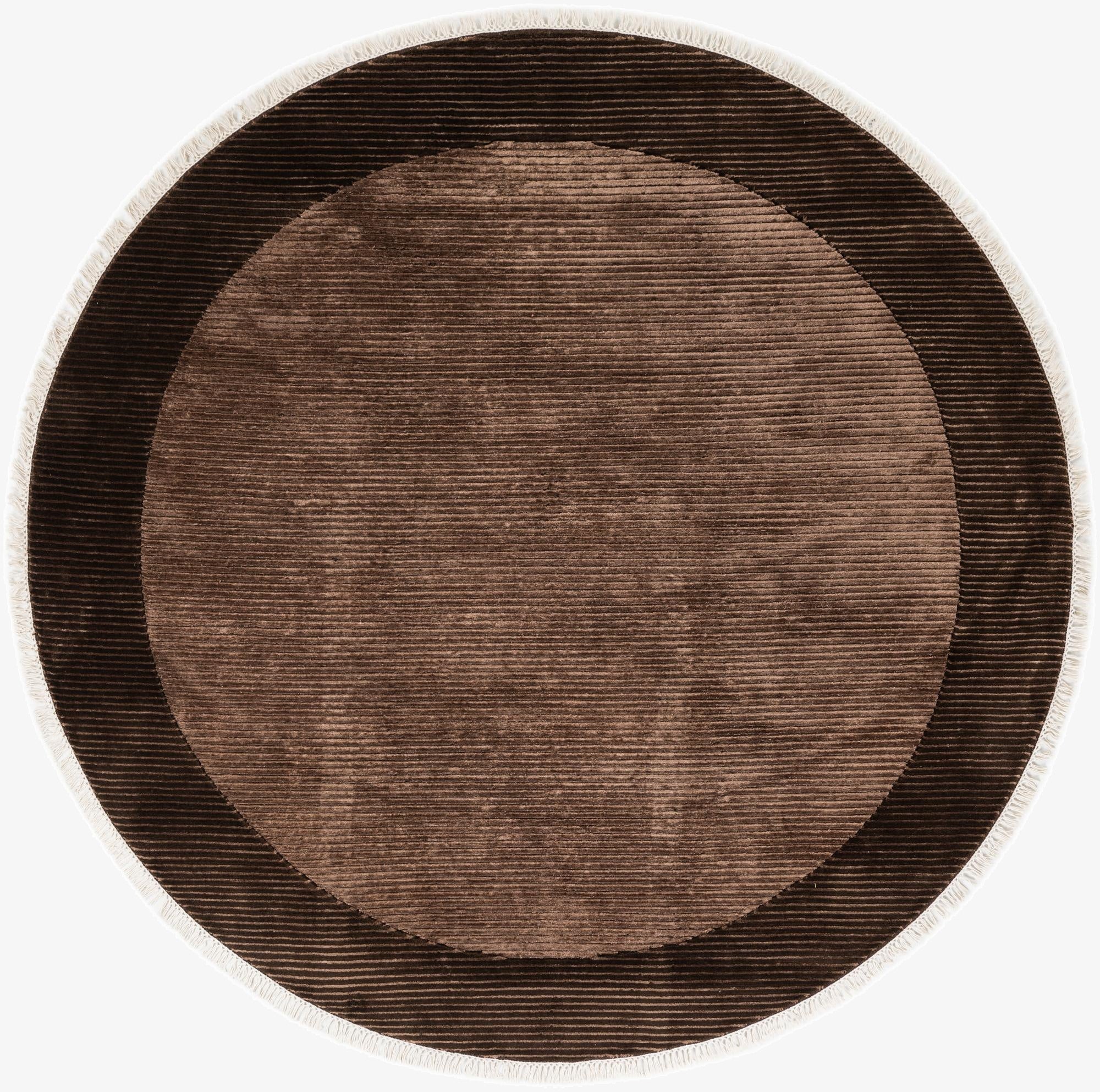  6' 7 x 6' 7  Hand Knotted Darya Wool Round Rug