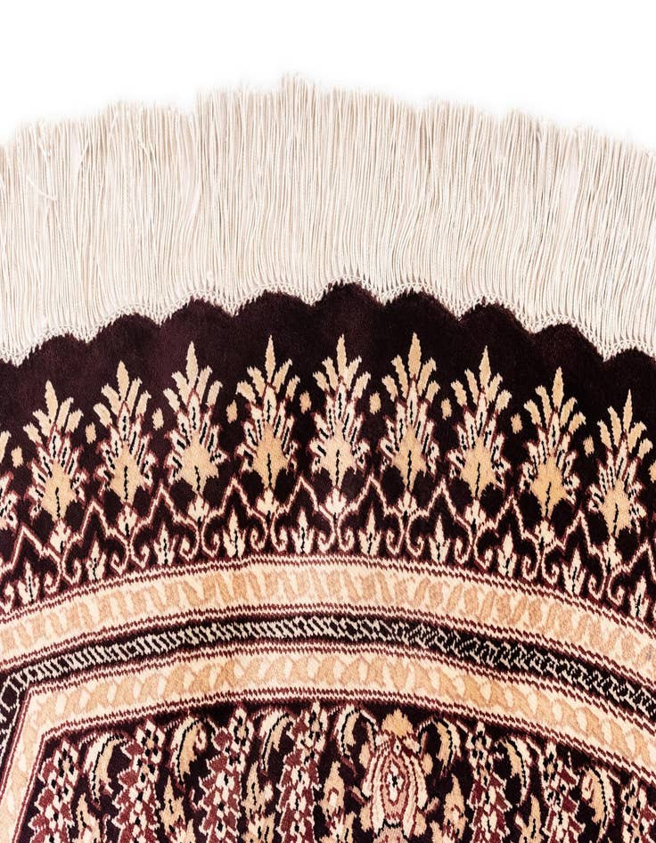 Detail image of  6' 6 x 6' 6 Ghom Silk Round Rug