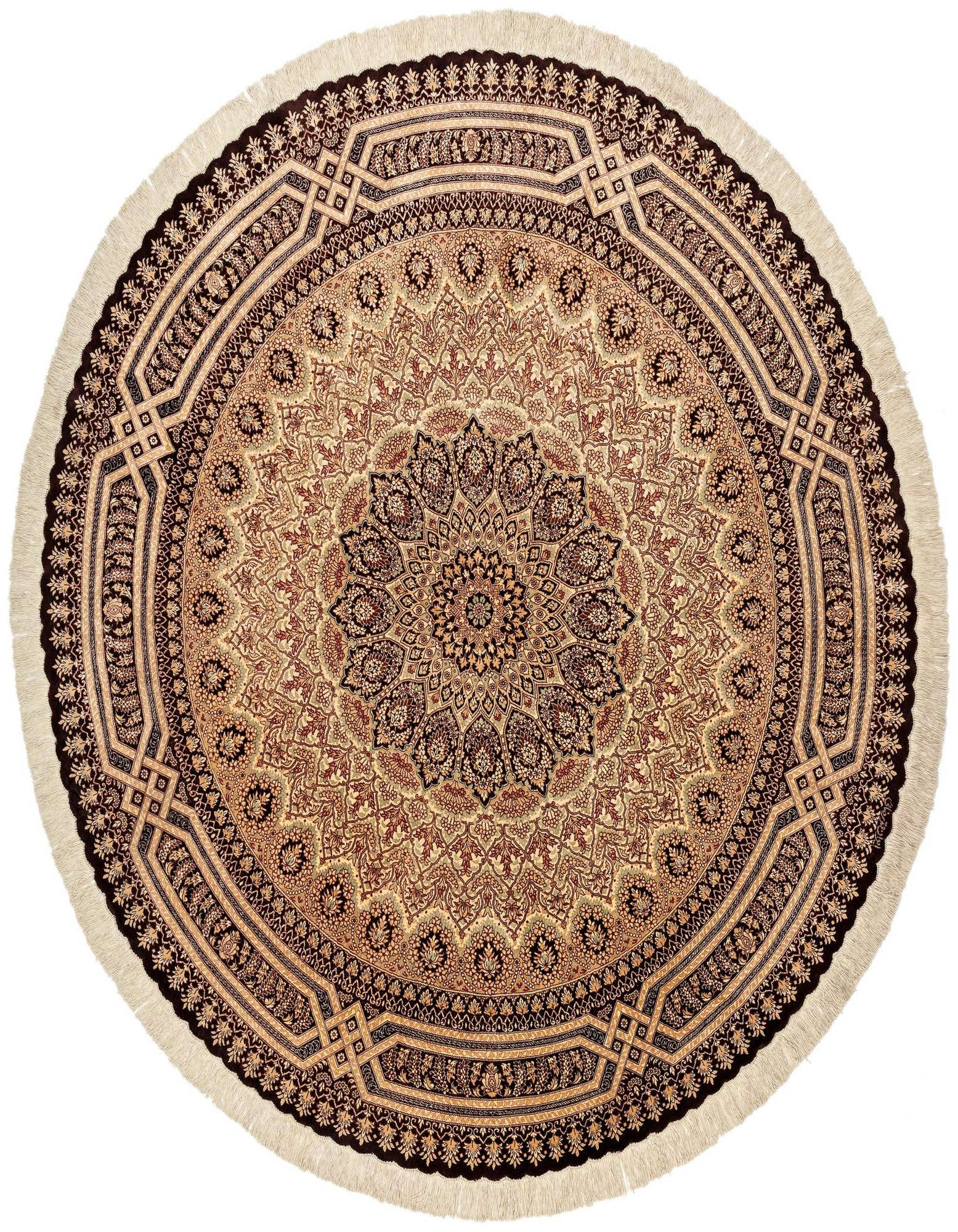 Primary image  6' 6 x 6' 6 Ghom Silk Round Rug