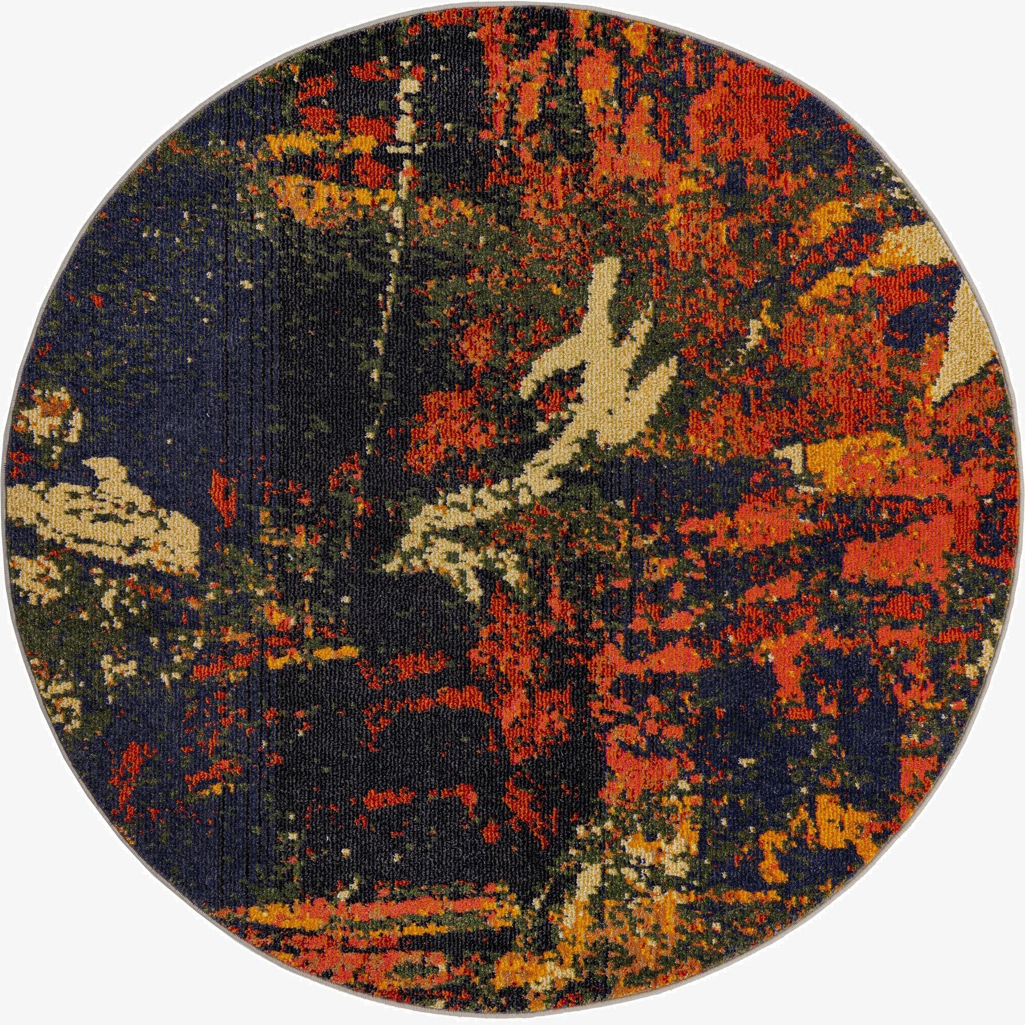  5' 3 x 5' 3  Washable Haerfest Round Rug