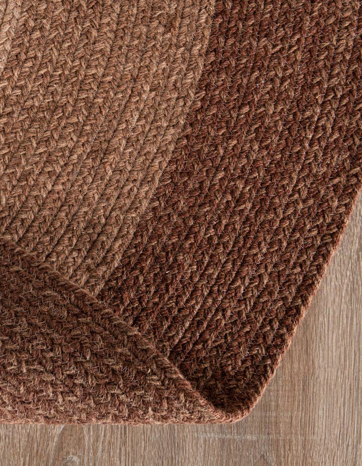 Detail image of  7' 10 x 7' 10 Hand Braided Wool Round Rug