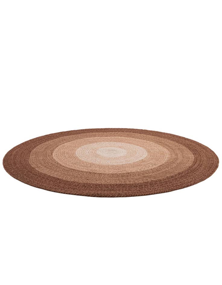 Detail image of  5' 1 x 5' 1  Hand Hand Braided Wool Round Rug