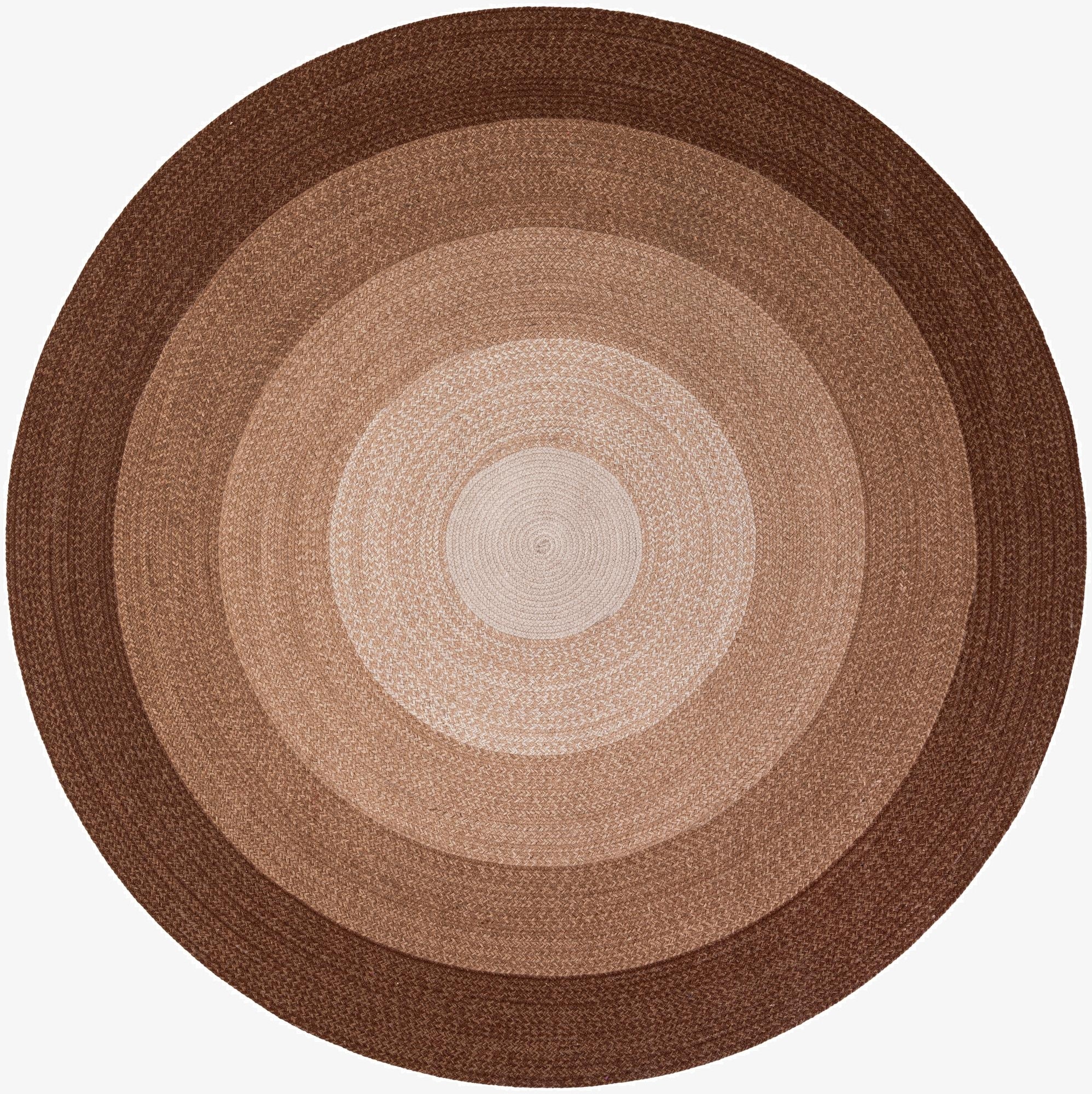  7' 10 x 7' 10 Hand Braided Wool Round Rug