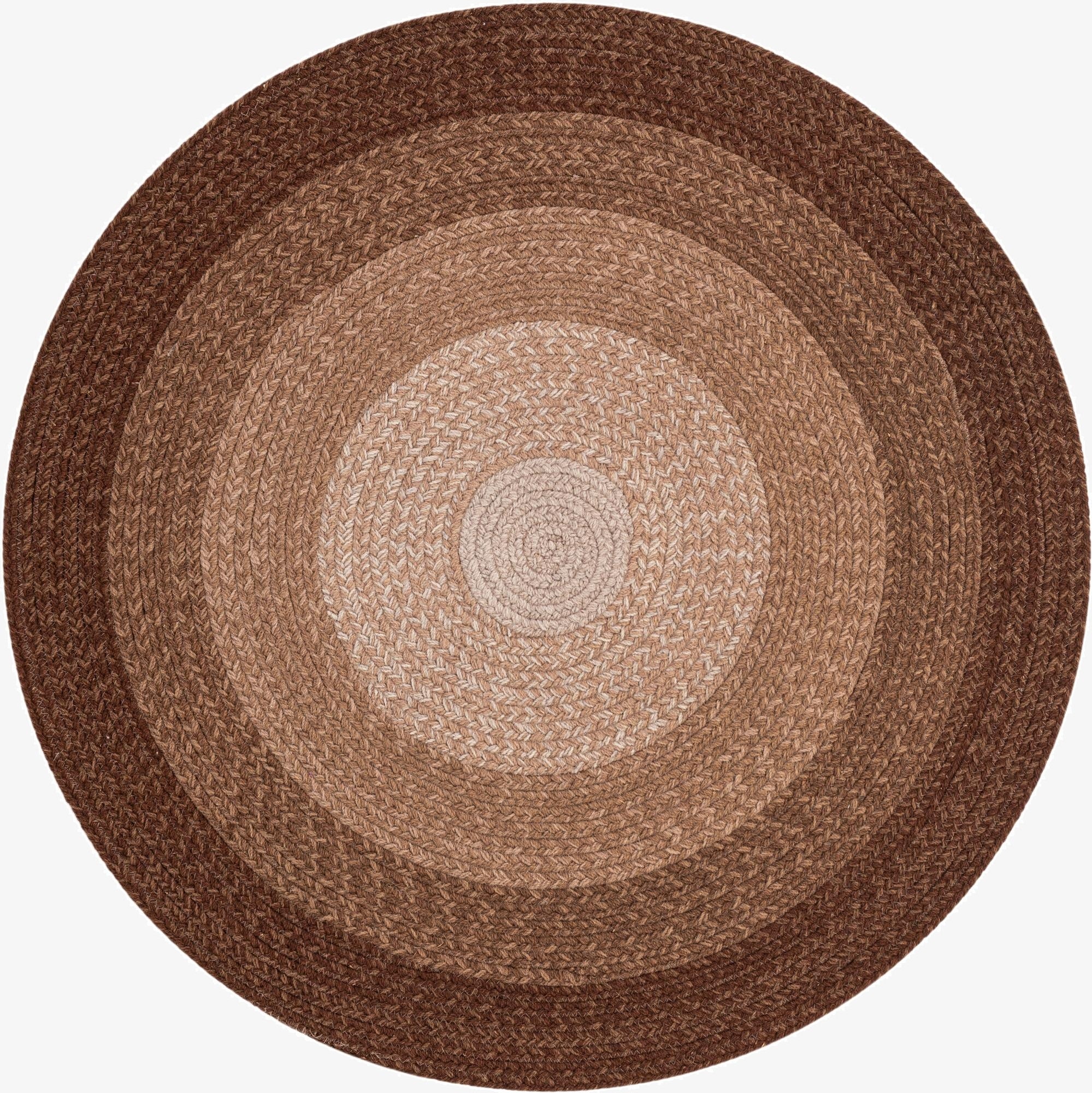  3' 1 x 3' 1  Hand Hand Braided Wool Round Rug