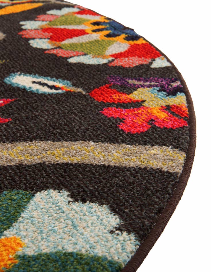 Detail image of  6' x 6'  Washable Hyacinth Round Rug