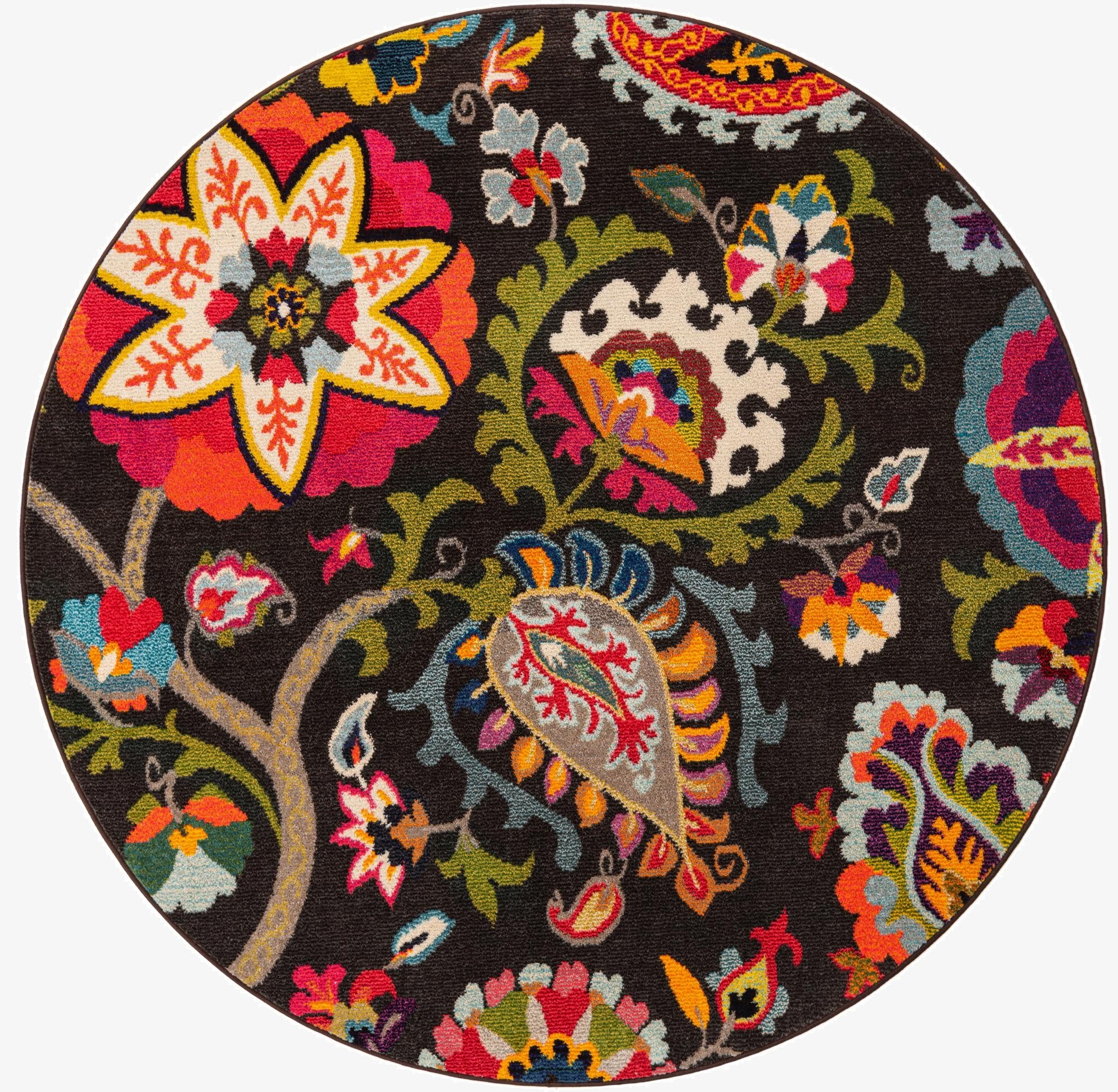  6' x 6'  Washable Hyacinth Round Rug