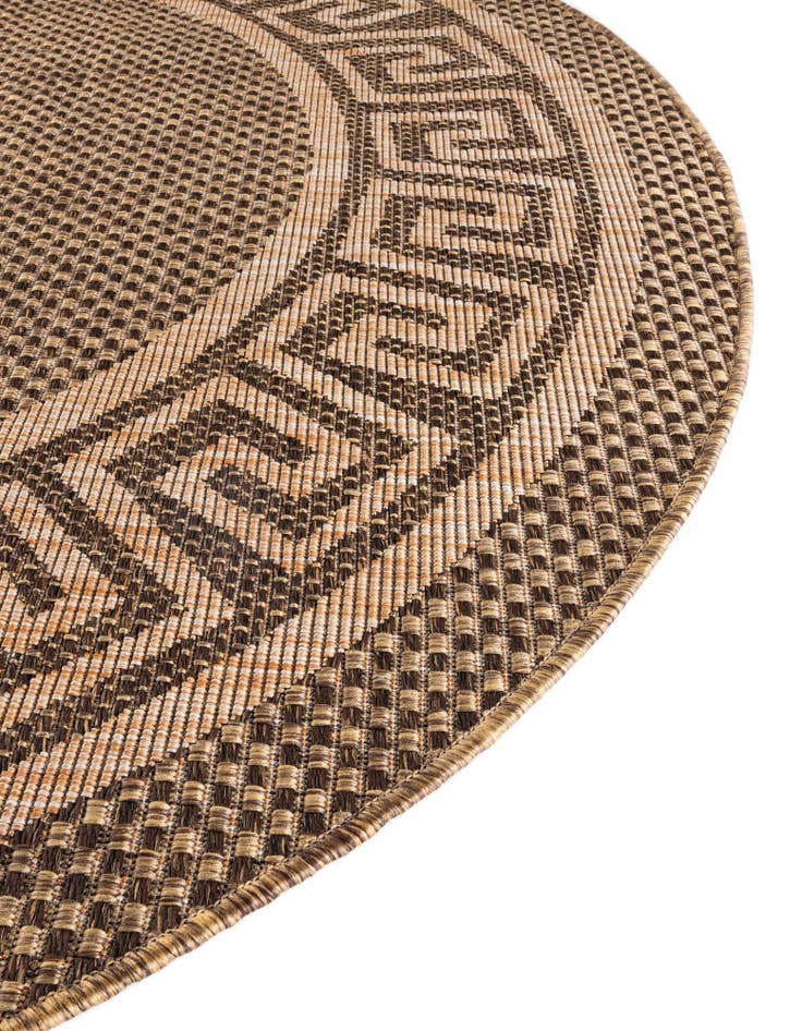 Detail image of  6' x 6'  Washable Border Indoor / Outdoor Round Rug