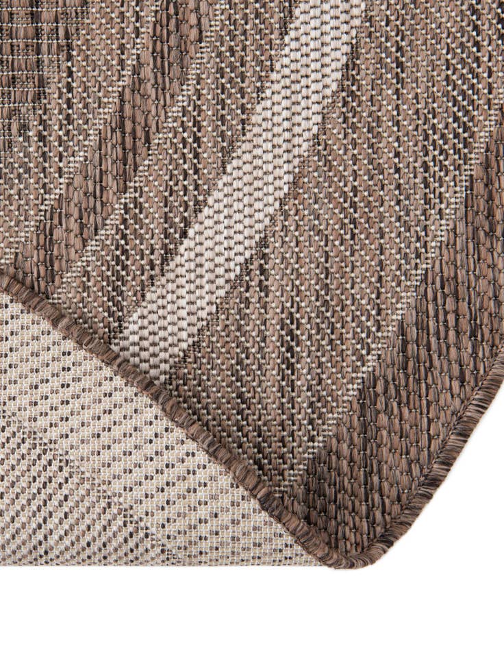 Detail image of  5' 3 x 5' 3  Washable Border Indoor / Outdoor Round Rug