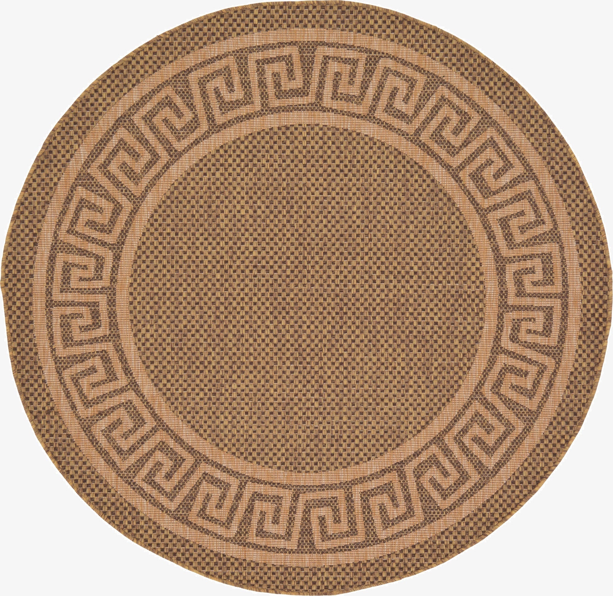  6' x 6'  Washable Border Indoor / Outdoor Round Rug