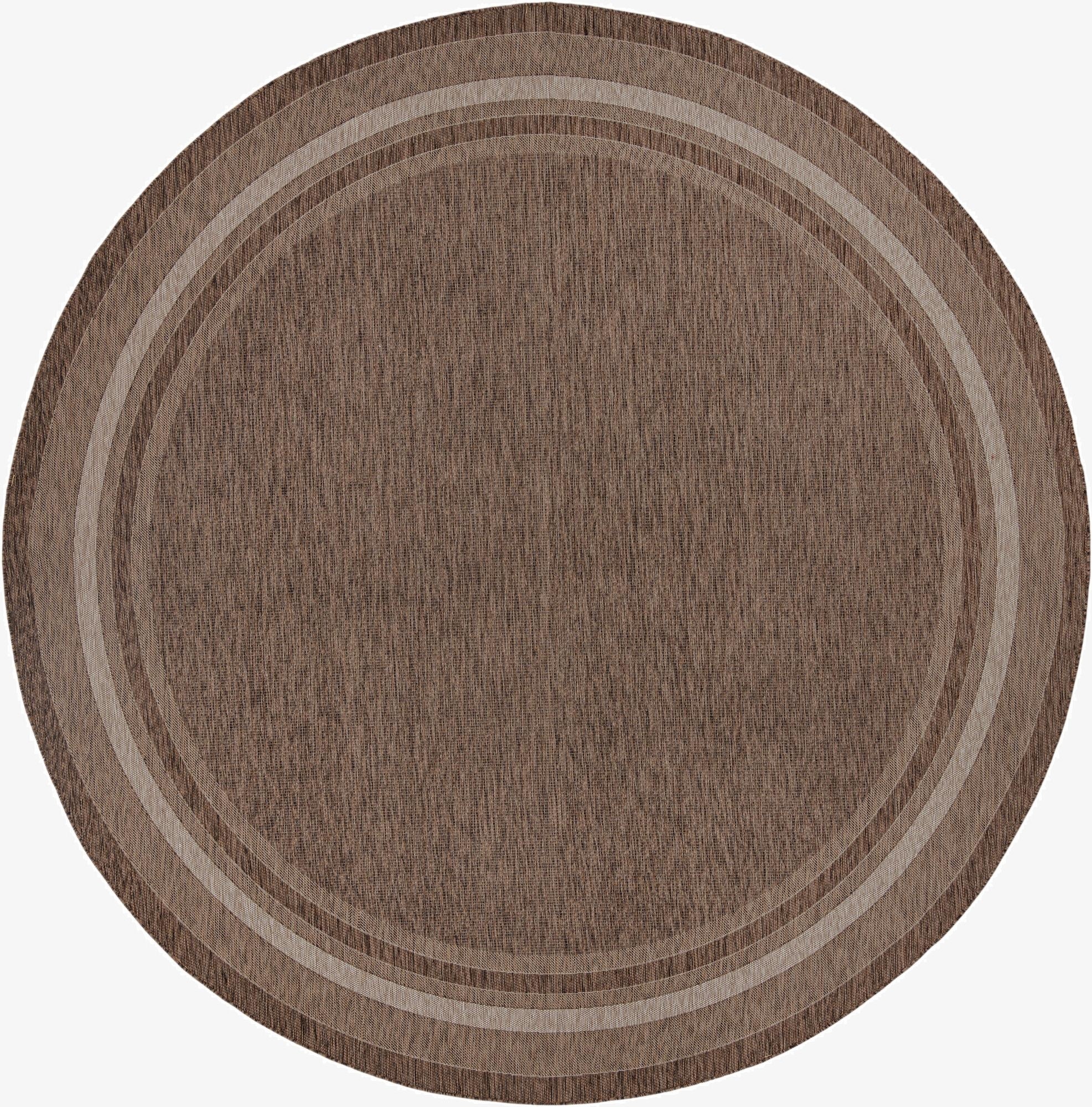  13' x 13'  Washable Border Indoor / Outdoor Round Rug