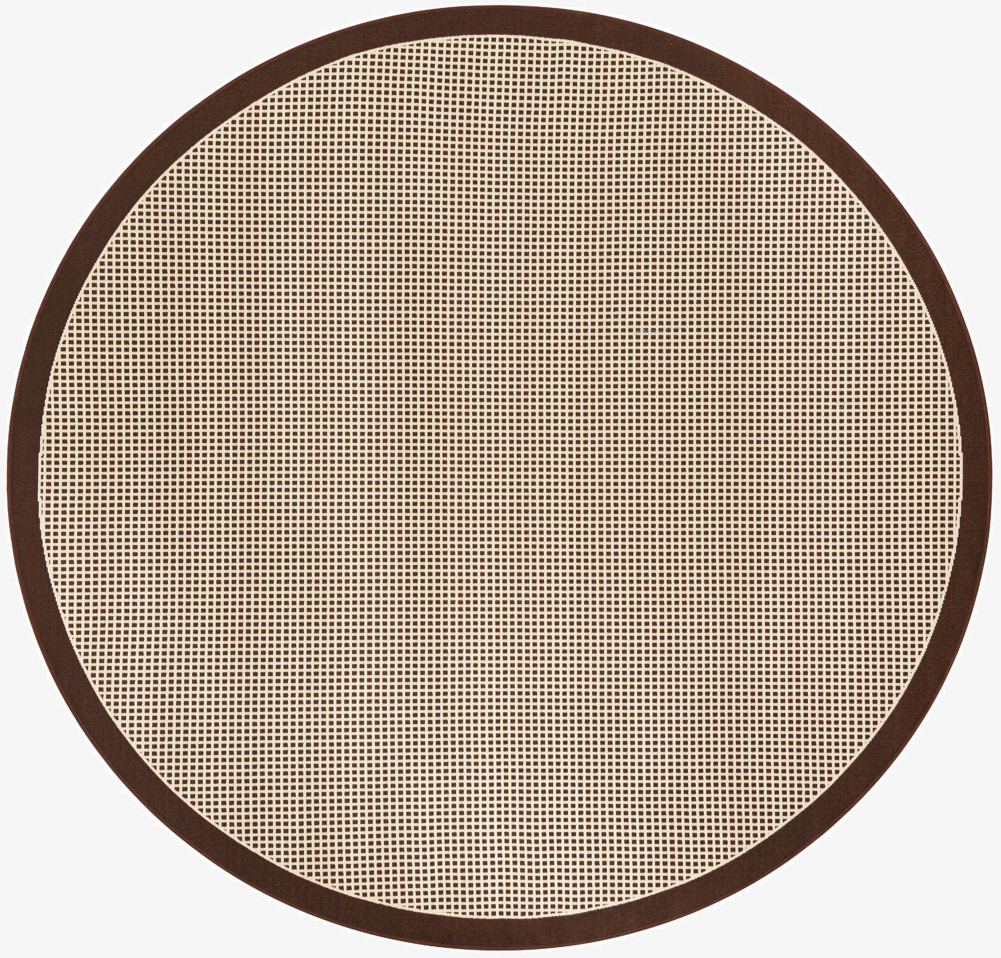  7' 10 x 7' 10  Washable Border Indoor / Outdoor Round Rug