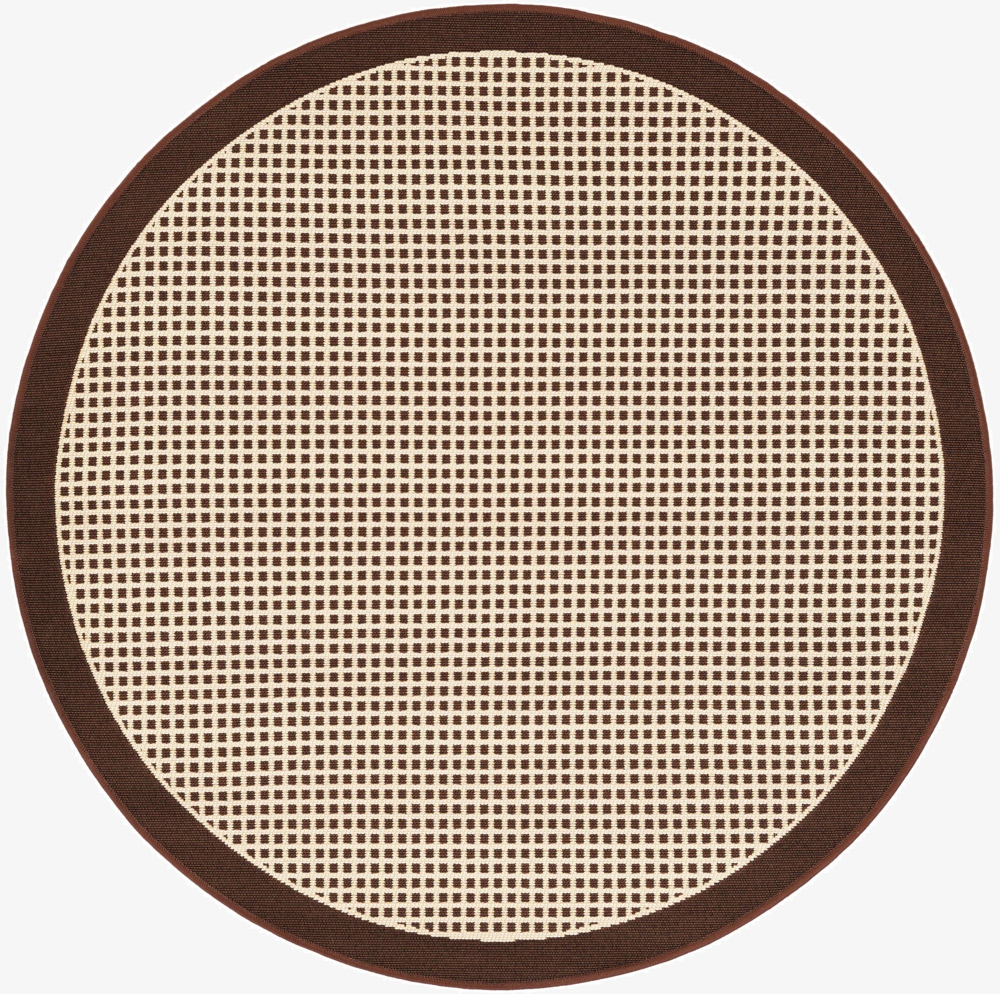  4' x 4'  Washable Border Indoor / Outdoor Round Rug