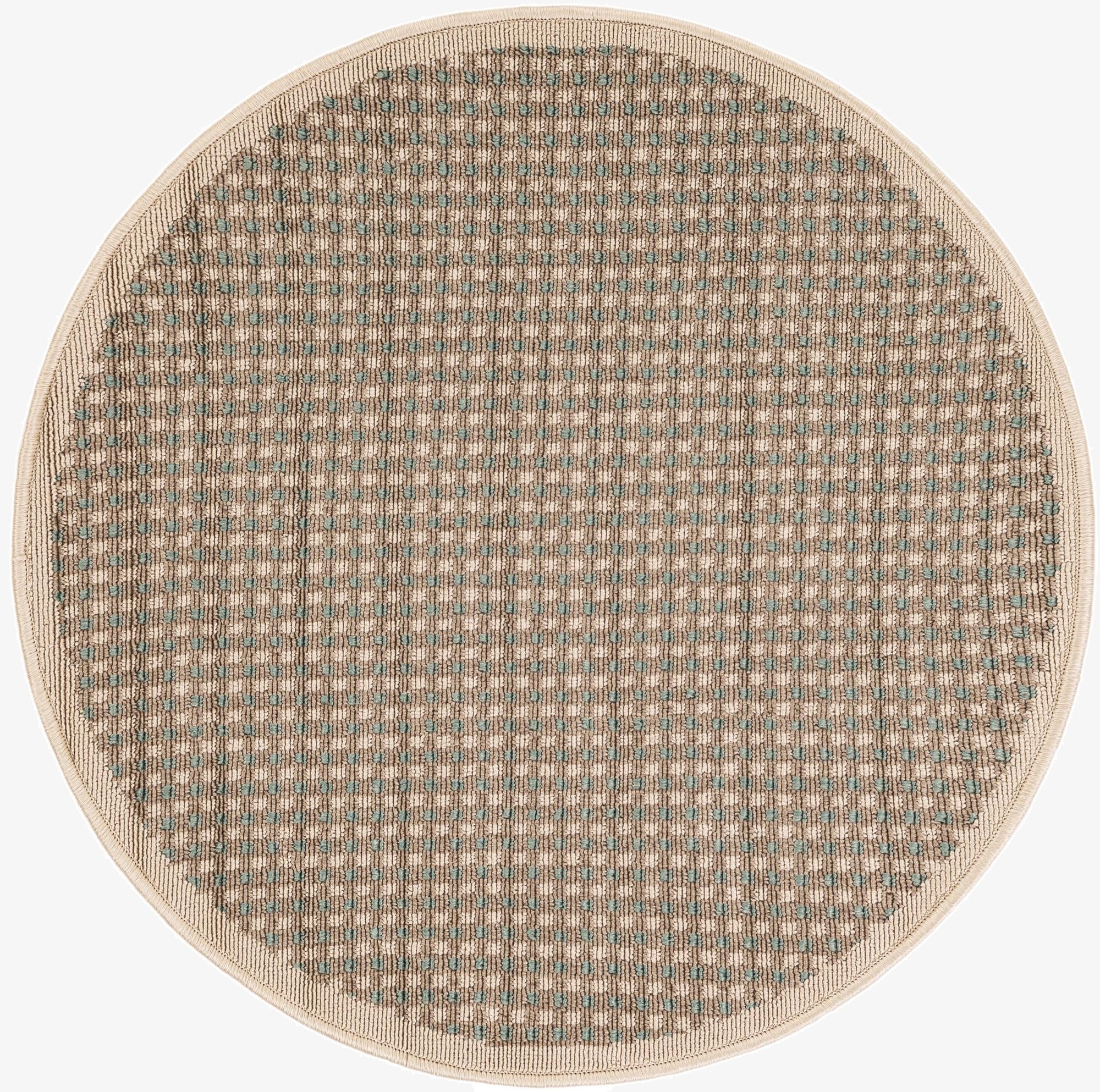  3' x 3'  Washable Border Indoor / Outdoor Round Rug