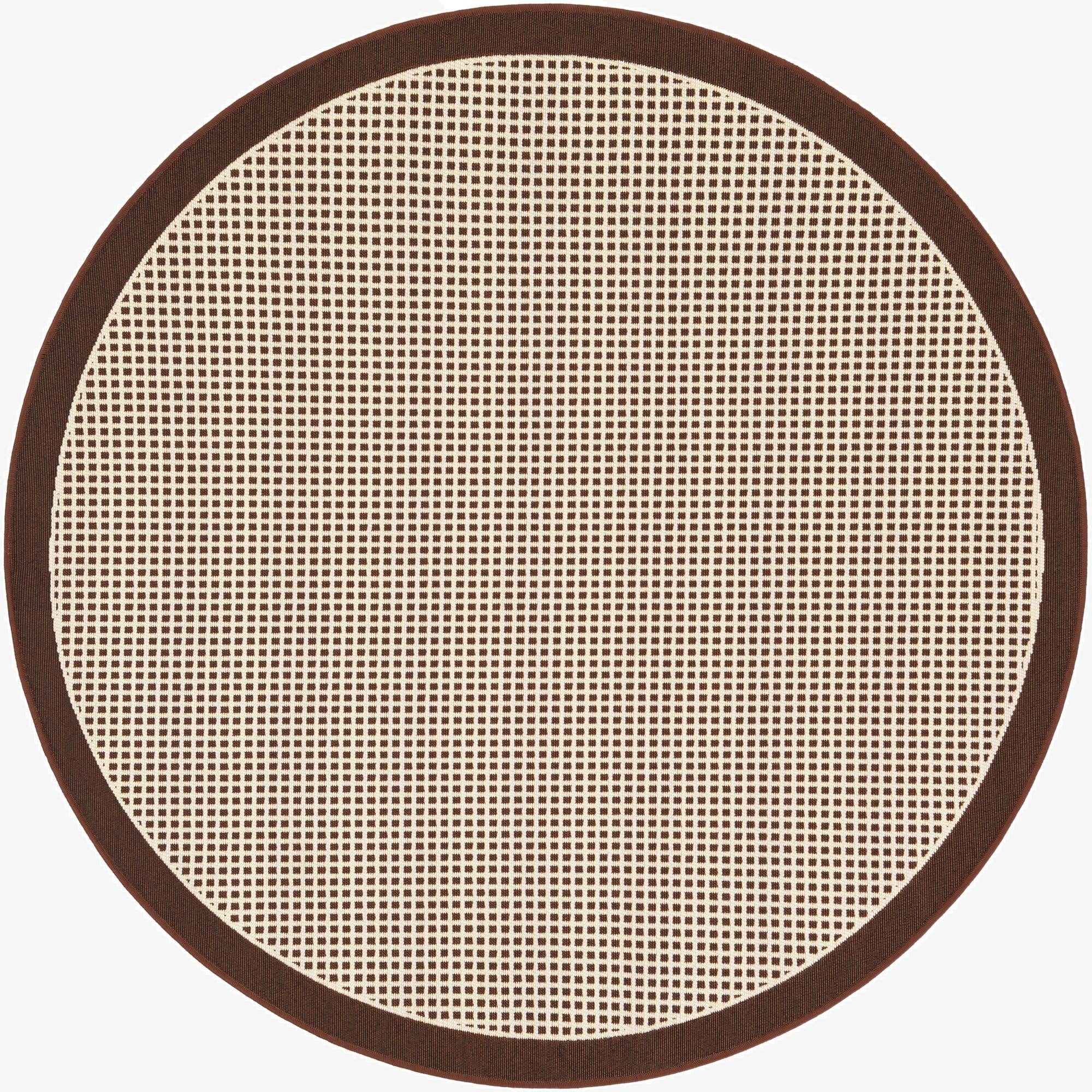  5' x 5'  Washable Border Indoor / Outdoor Round Rug