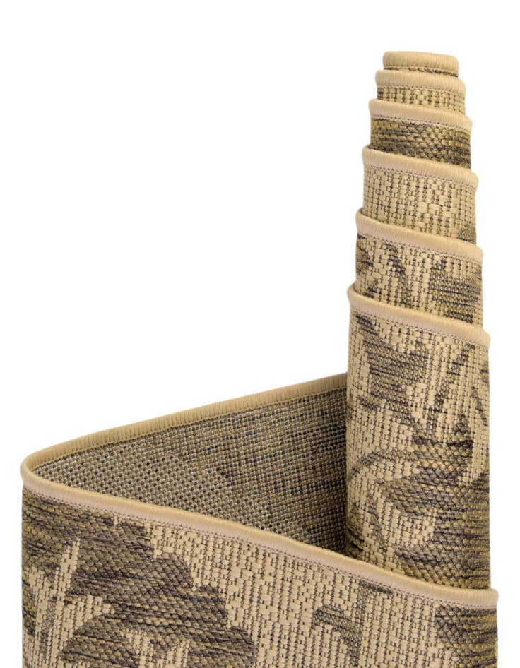 Detail image of  6' x 6'  Washable Botanical Indoor / Outdoor Round Rug