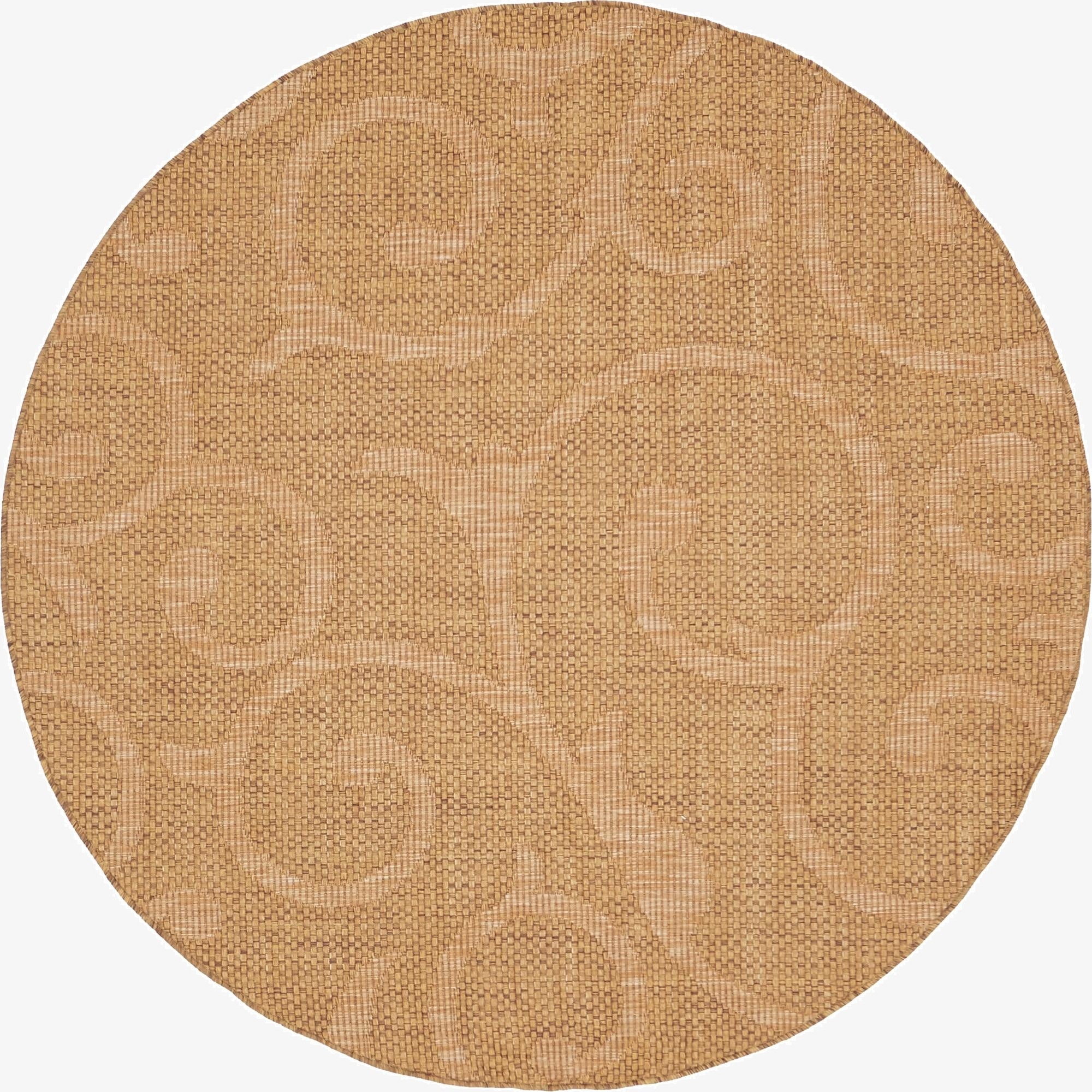  6' x 6'  Washable Botanical Indoor / Outdoor Round Rug