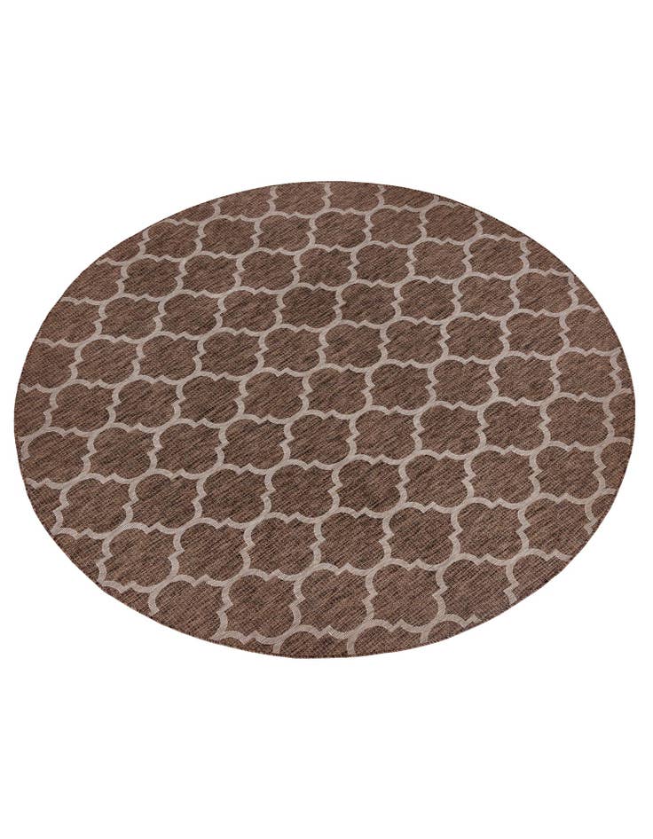 Detail image of  10' 8 x 10' 8  Washable Lattice Indoor / Outdoor Round Rug