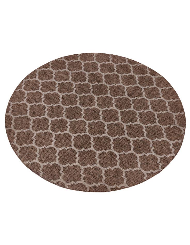 Detail image of  10' 8 x 10' 8  Washable Lattice Indoor / Outdoor Round Rug