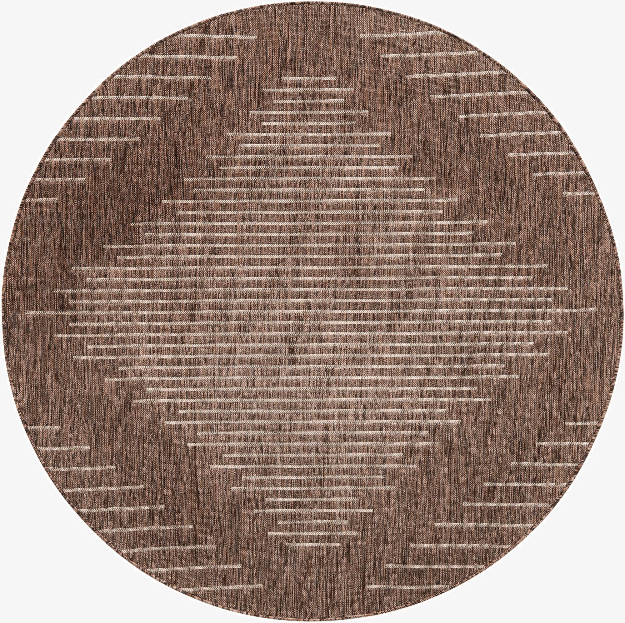  6' x 6'  Washable Modern Indoor / Outdoor Round Rug