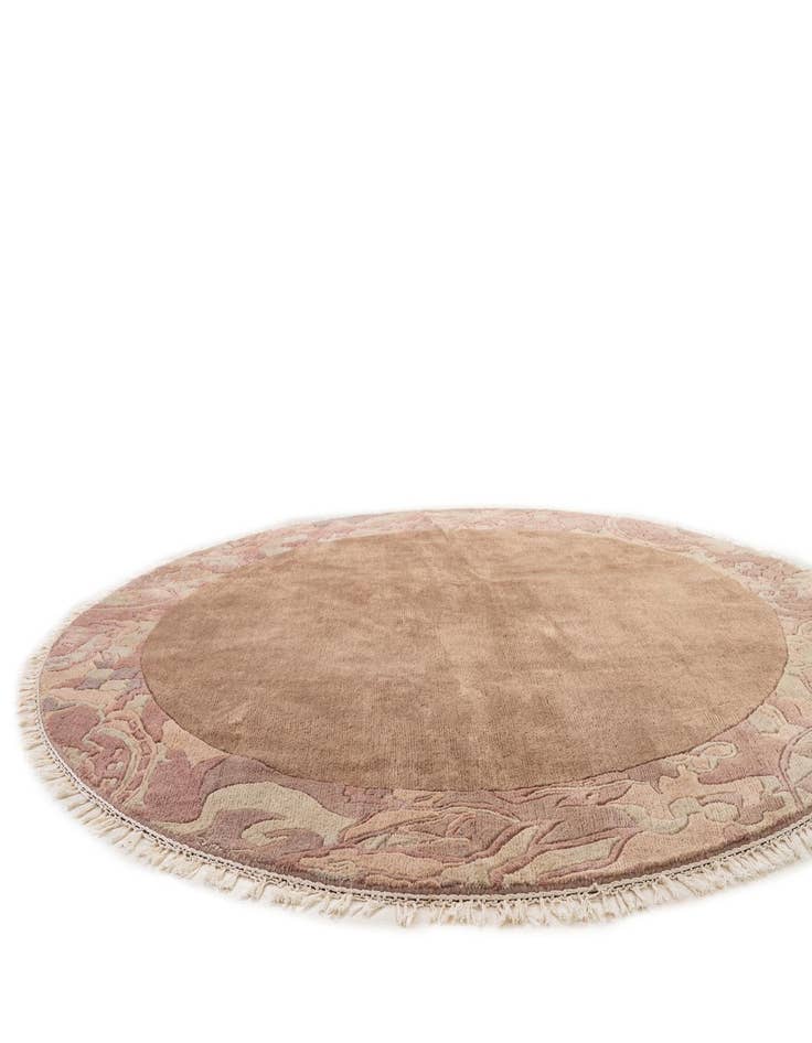 Detail image of  8' x 8' 2  Hand Knotted Tibet Wool Round Rug