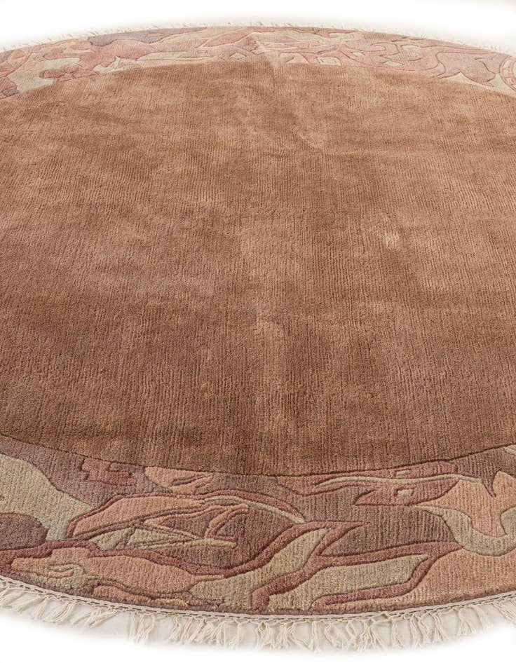 Detail image of  8' x 8' 2  Hand Knotted Tibet Wool Round Rug