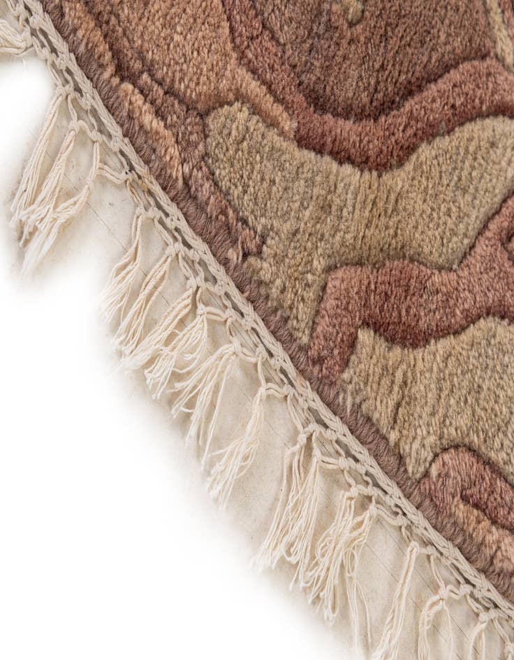 Detail image of  8' x 8' 2  Hand Knotted Tibet Wool Round Rug