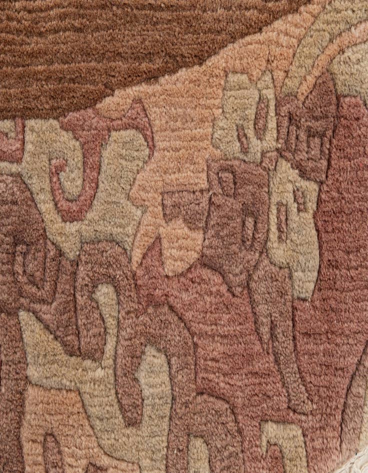 Detail image of  8' x 8' 2  Hand Knotted Tibet Wool Round Rug