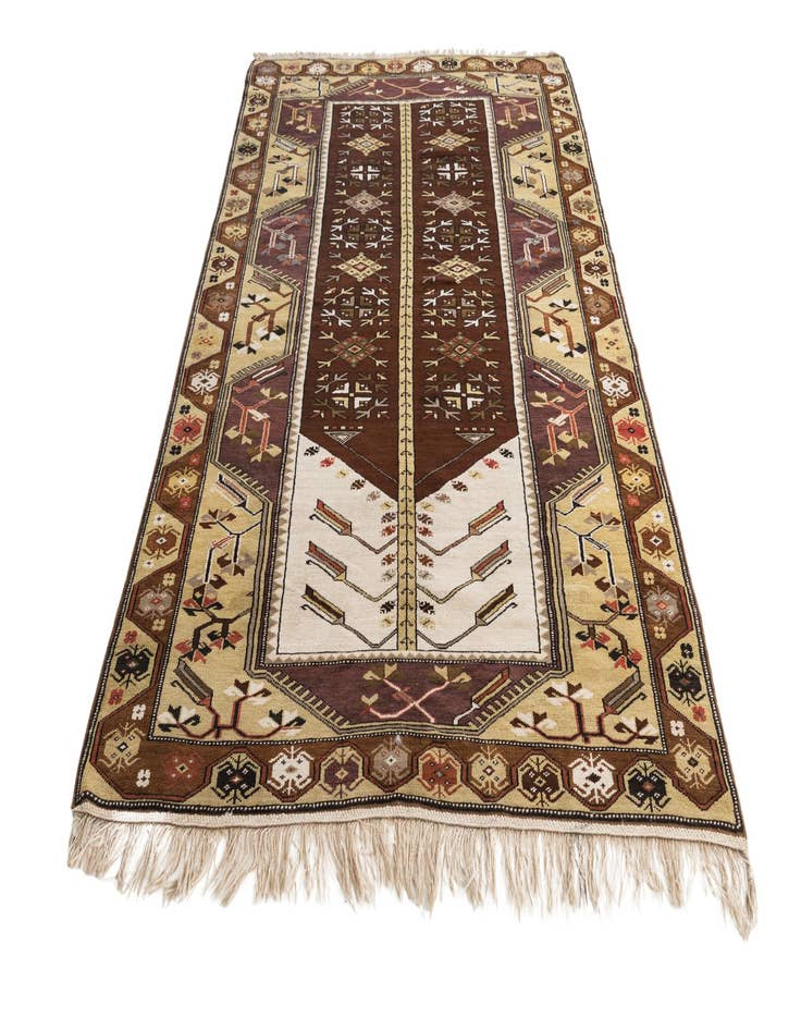 Detail image of  4' 6 x 8'  Hand Knotted Anatolian Oriental Wool Runner Rug