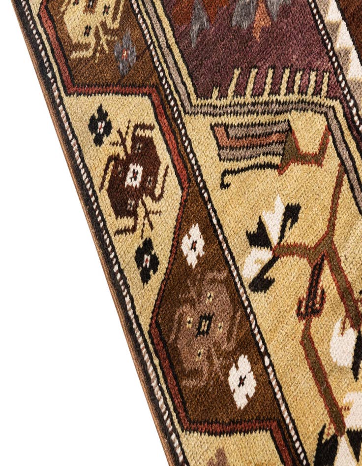 Detail image of  4' 6 x 8'  Hand Knotted Anatolian Oriental Wool Runner Rug