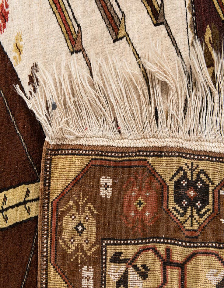 Detail image of  4' 6 x 8'  Hand Knotted Anatolian Oriental Wool Runner Rug