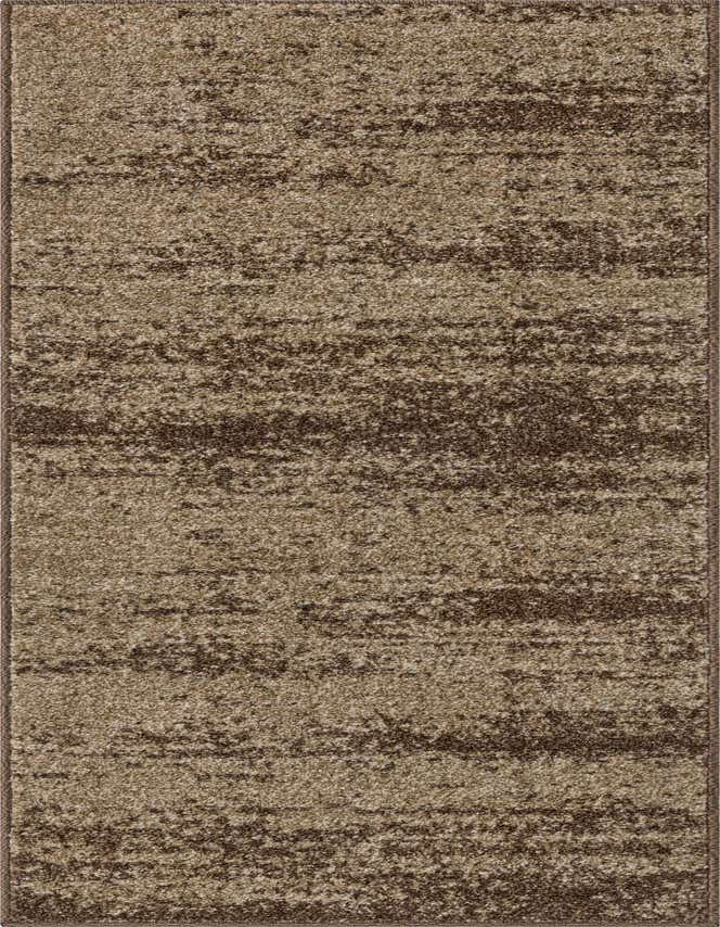 A 6 ft runner rug from the Angelica collection, featuring an abstract pattern in varying shades of brown and tan, ideal for a hallway or kitchen.