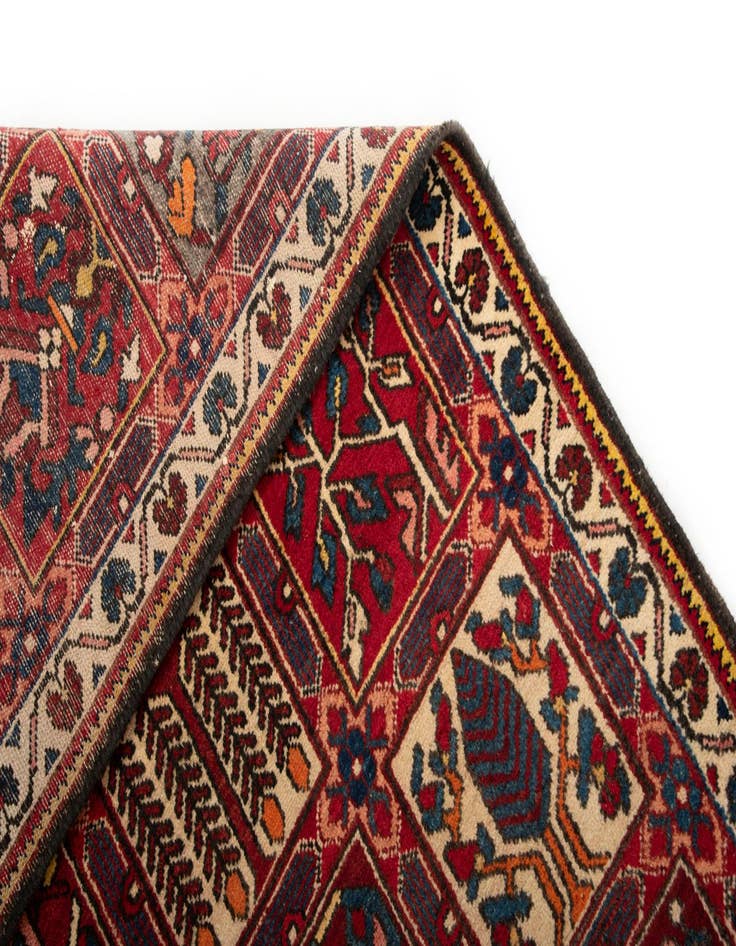 Detail image of  5' 3 x 10' 10  Hand Knotted Bachtiar Persian Wool Runner Rug